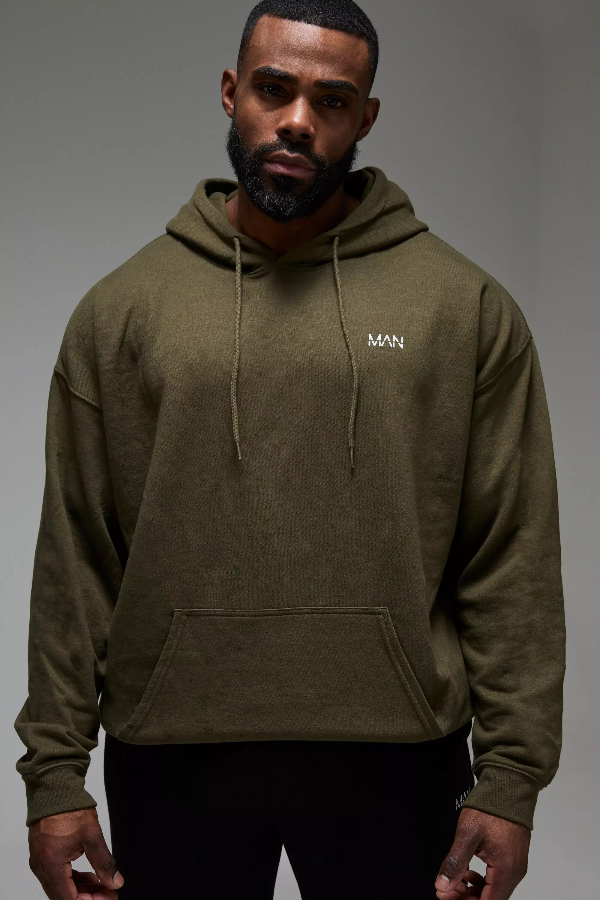 Khaki Man Active Push The Limits Oversized Hoodie alternative image