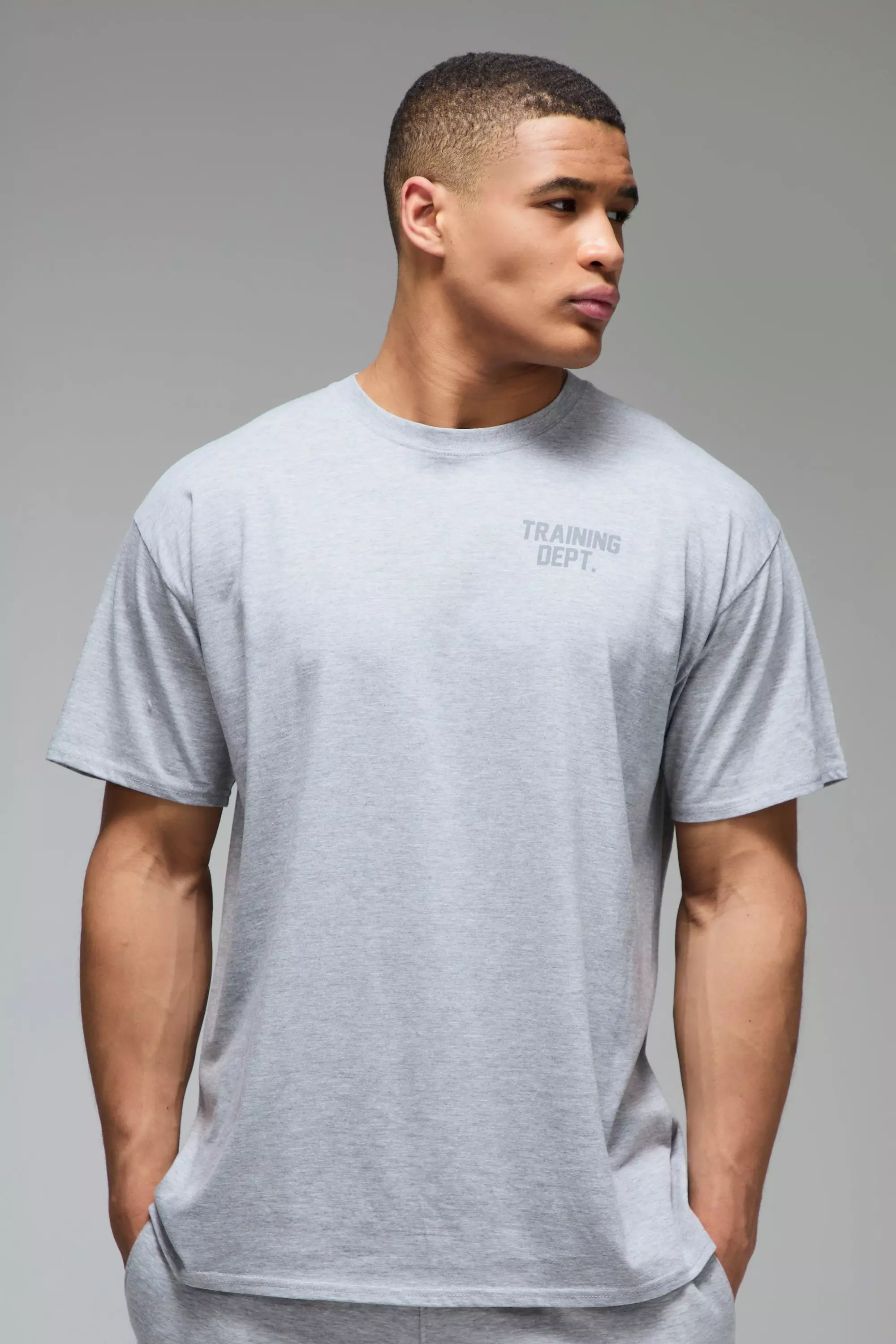 Grey marl Man Active Training Dept Oversized T-shirt alternative image