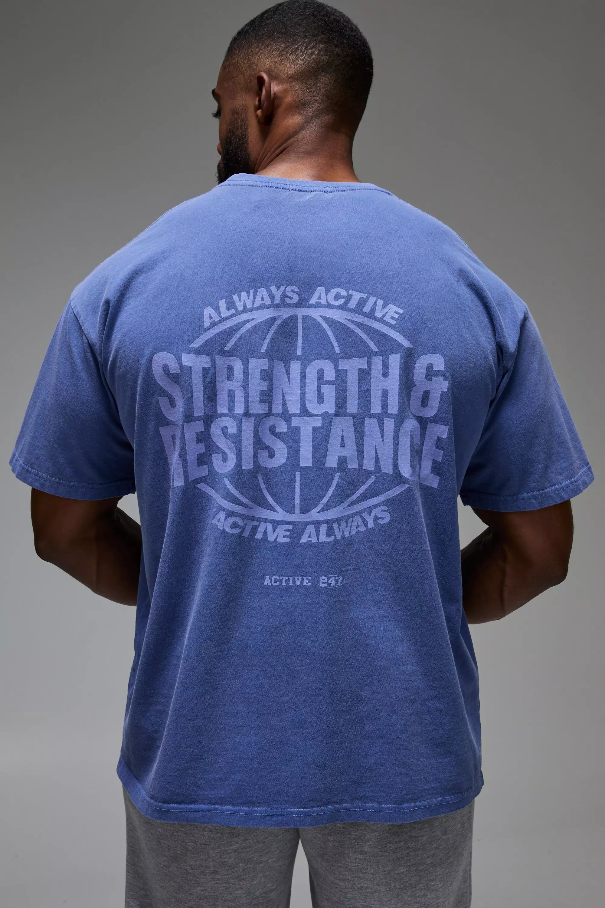 T-shirt de sport oversize surteint - MAN Active, Slate blue autre image