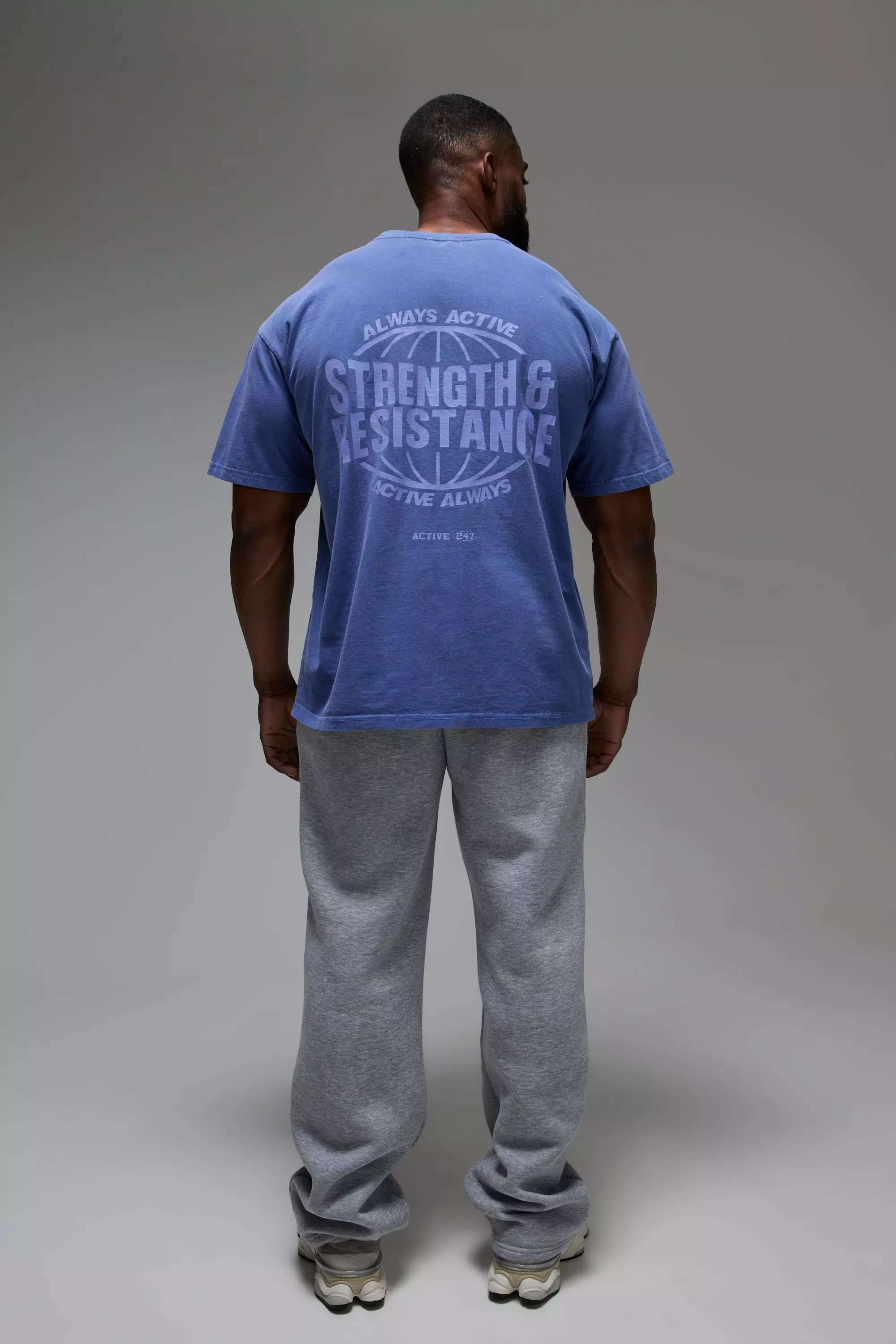 T-shirt de sport oversize surteint - MAN Active, Slate blue autre image