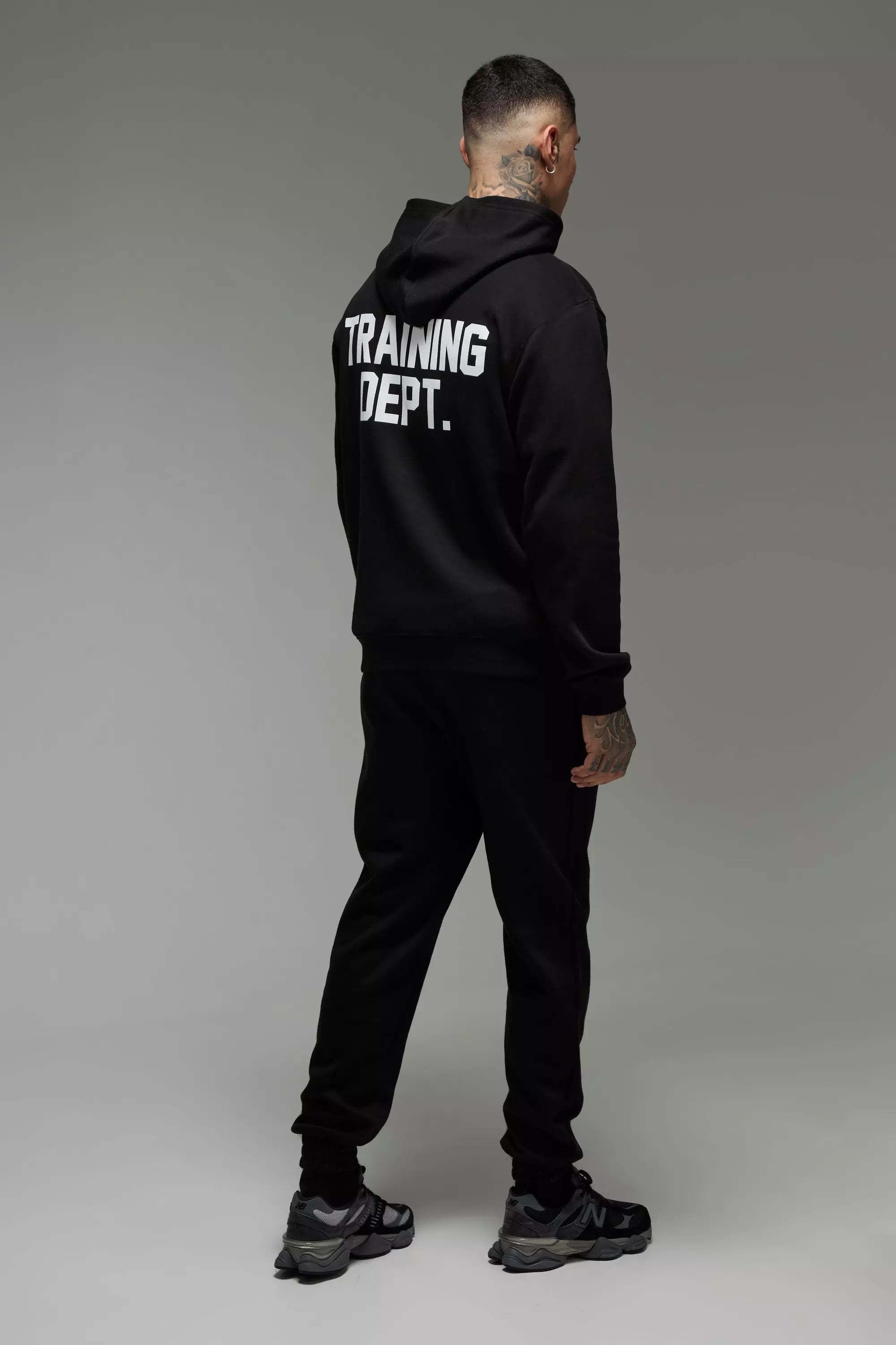Black Tall Man Active Training Dept. Zip Through Hoodie alternative image