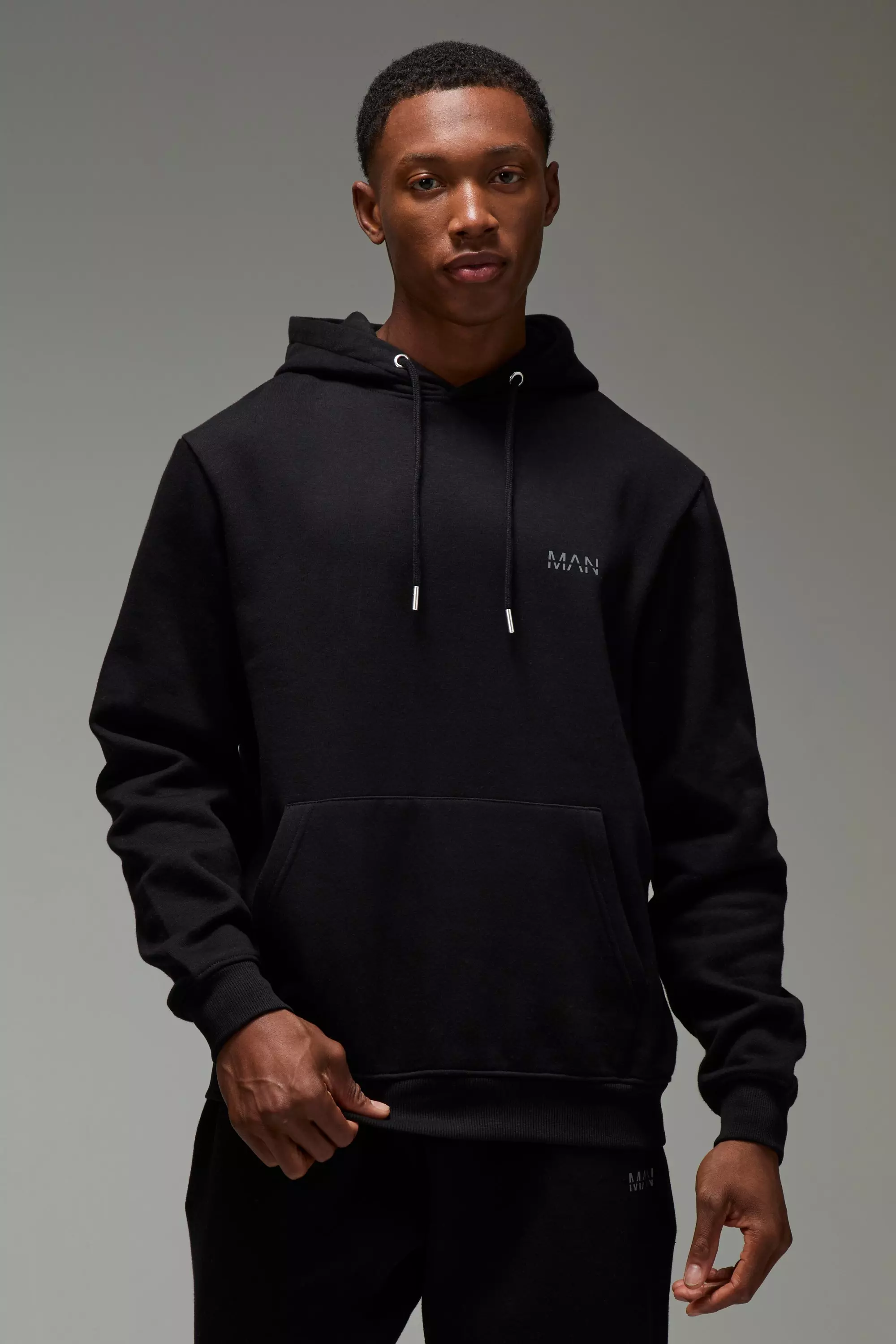Black Man Active Basic Fitness Hoodie alternatieve afbeelding