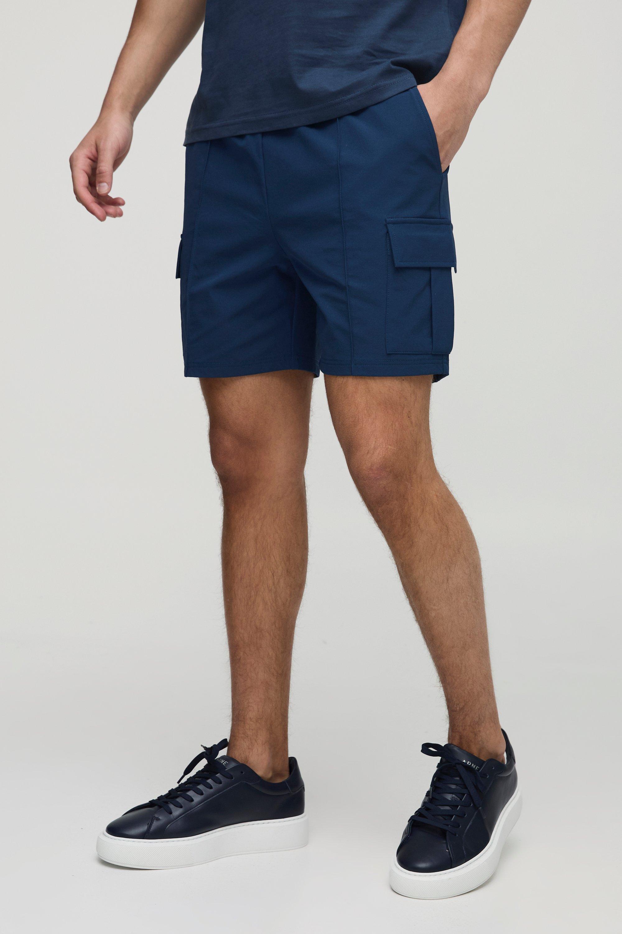 Men's Blue Cargo Shorts | boohooMAN USA