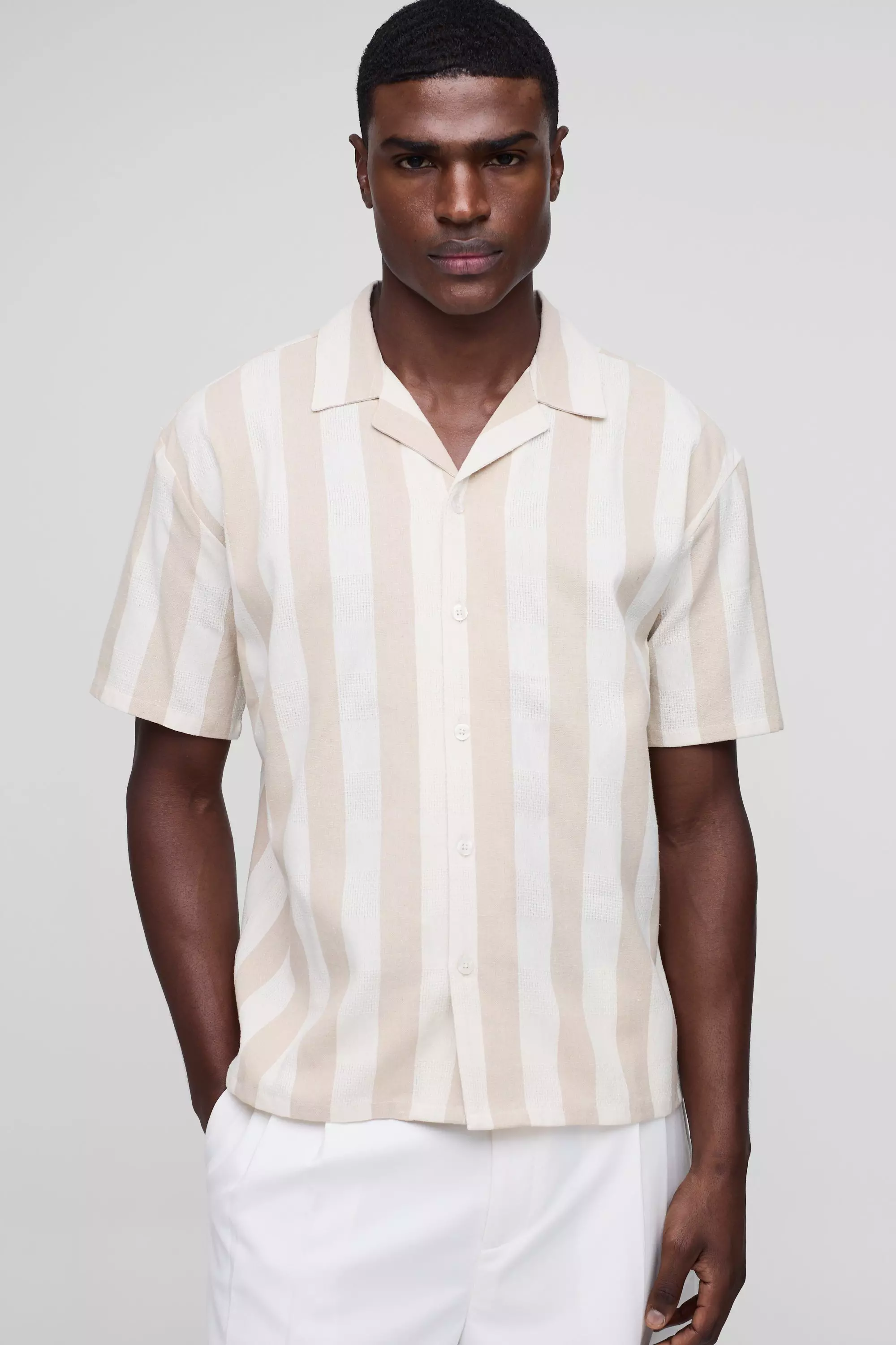 Regular Revere Stripe Shirt Stone