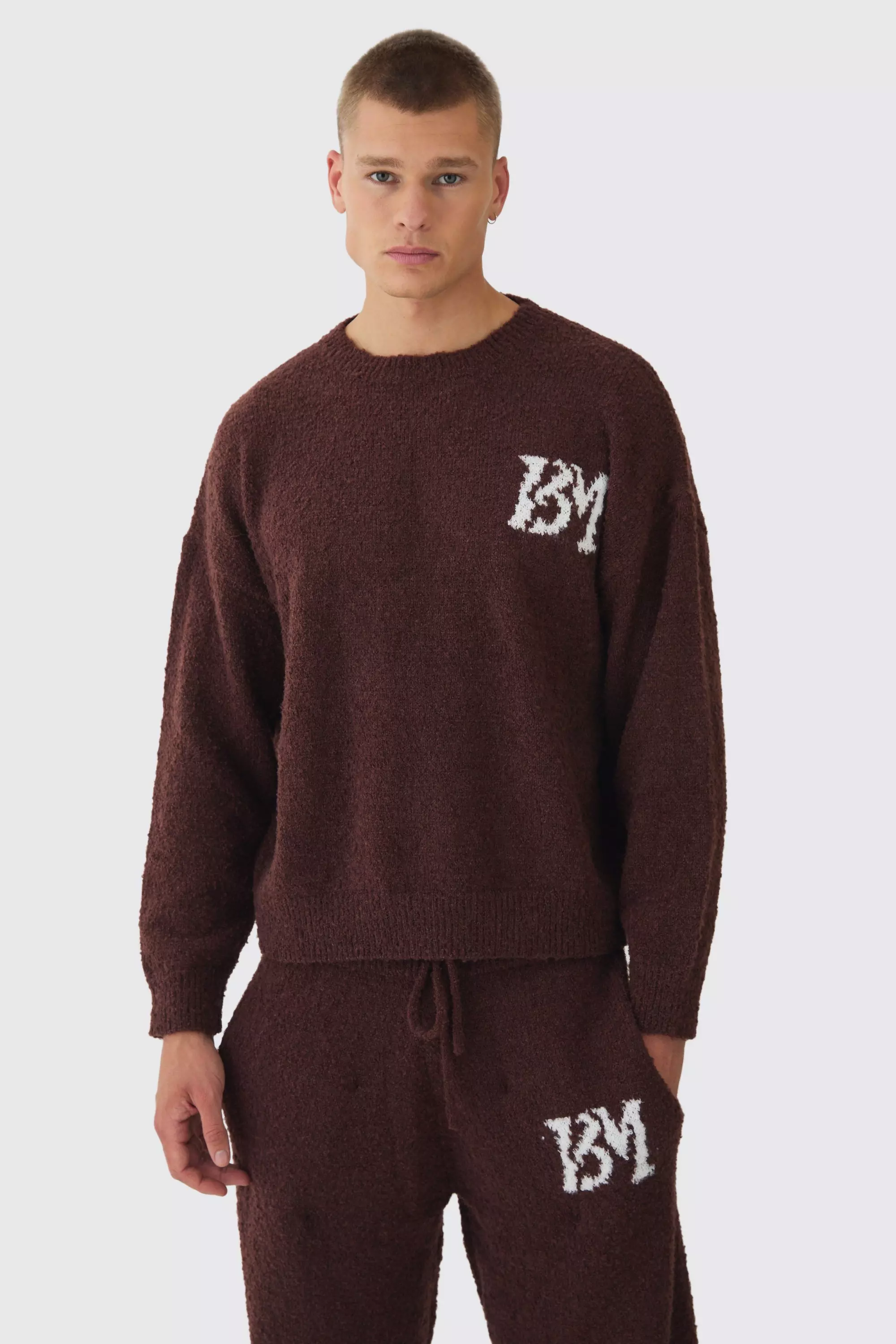 Bouclee Pullover-Trainingsanzug mit Logo, Chocolate alternatives Bild