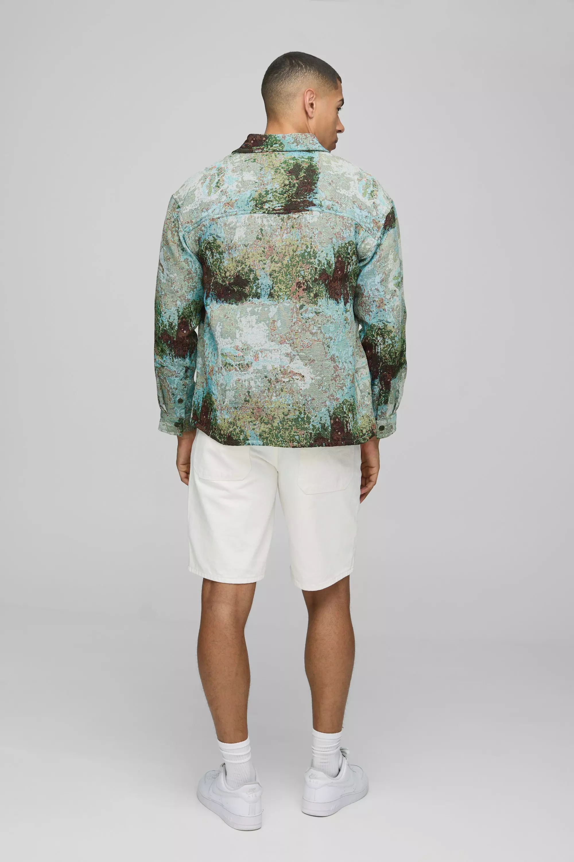 Blue Regular Fit Tapestry Shirt Jacket alternative image