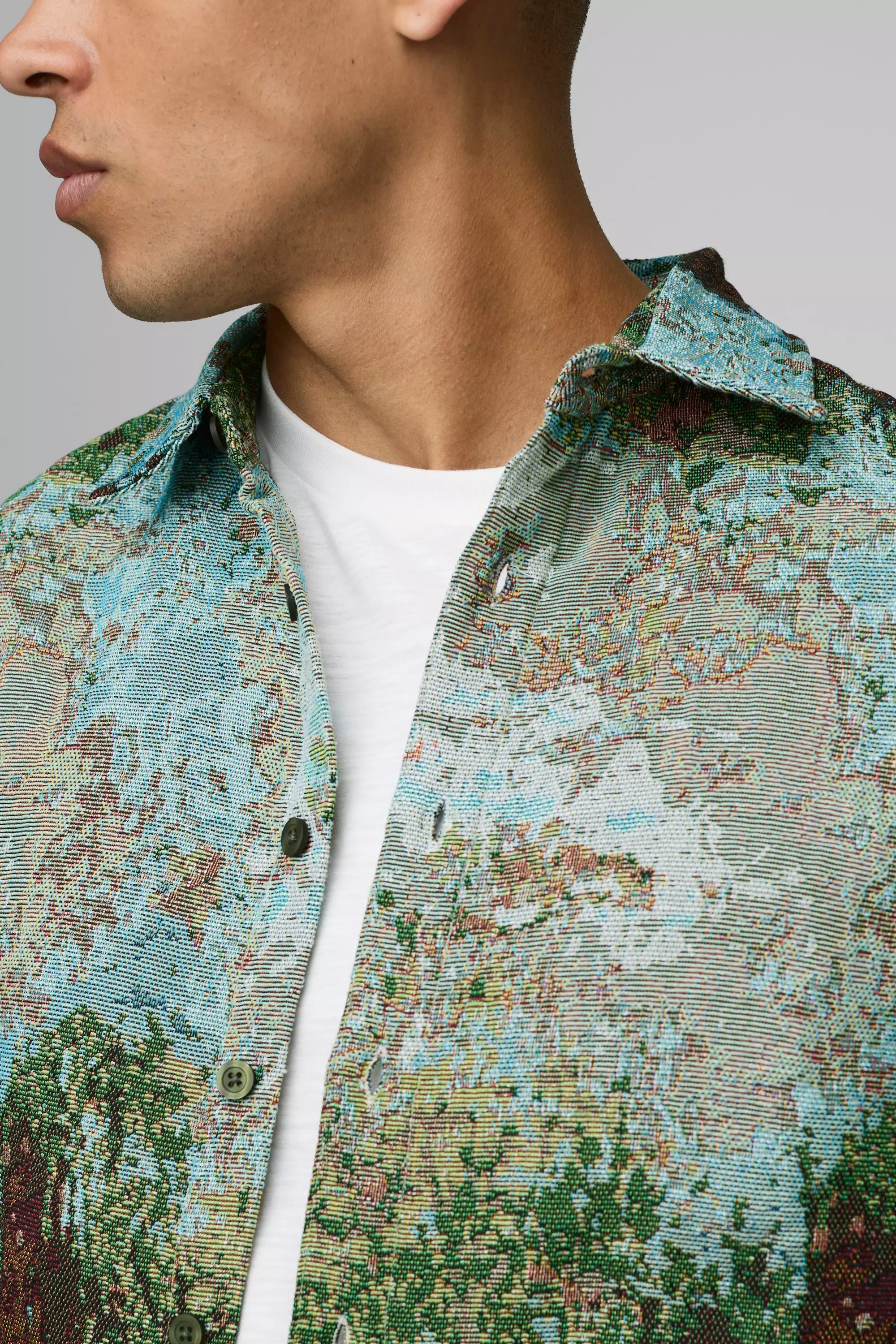 Blue Regular Fit Tapestry Shirt Jacket alternative image