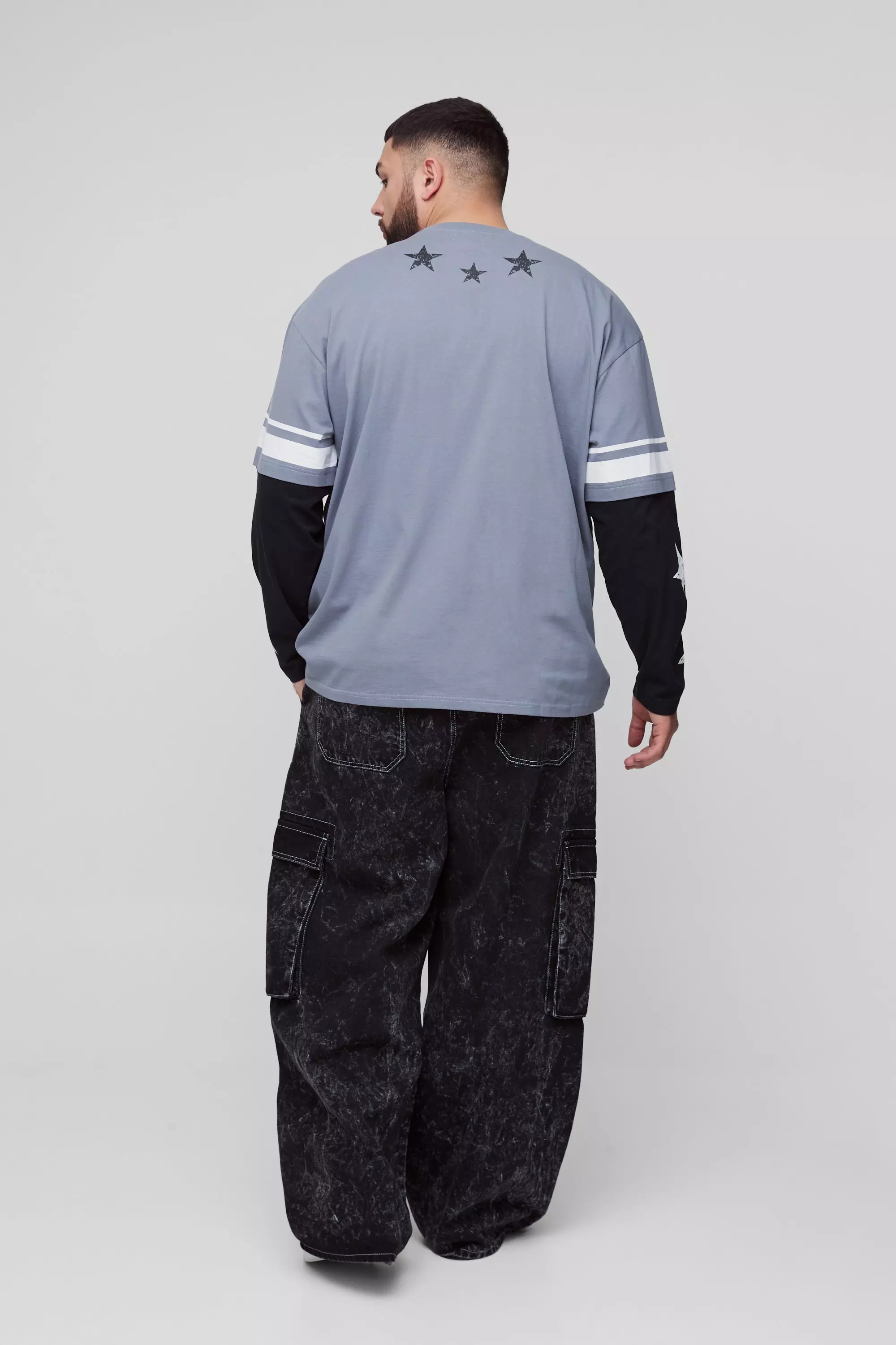 Plus Oversize T-Shirt mit Limited Print, Charcoal alternatives Bild