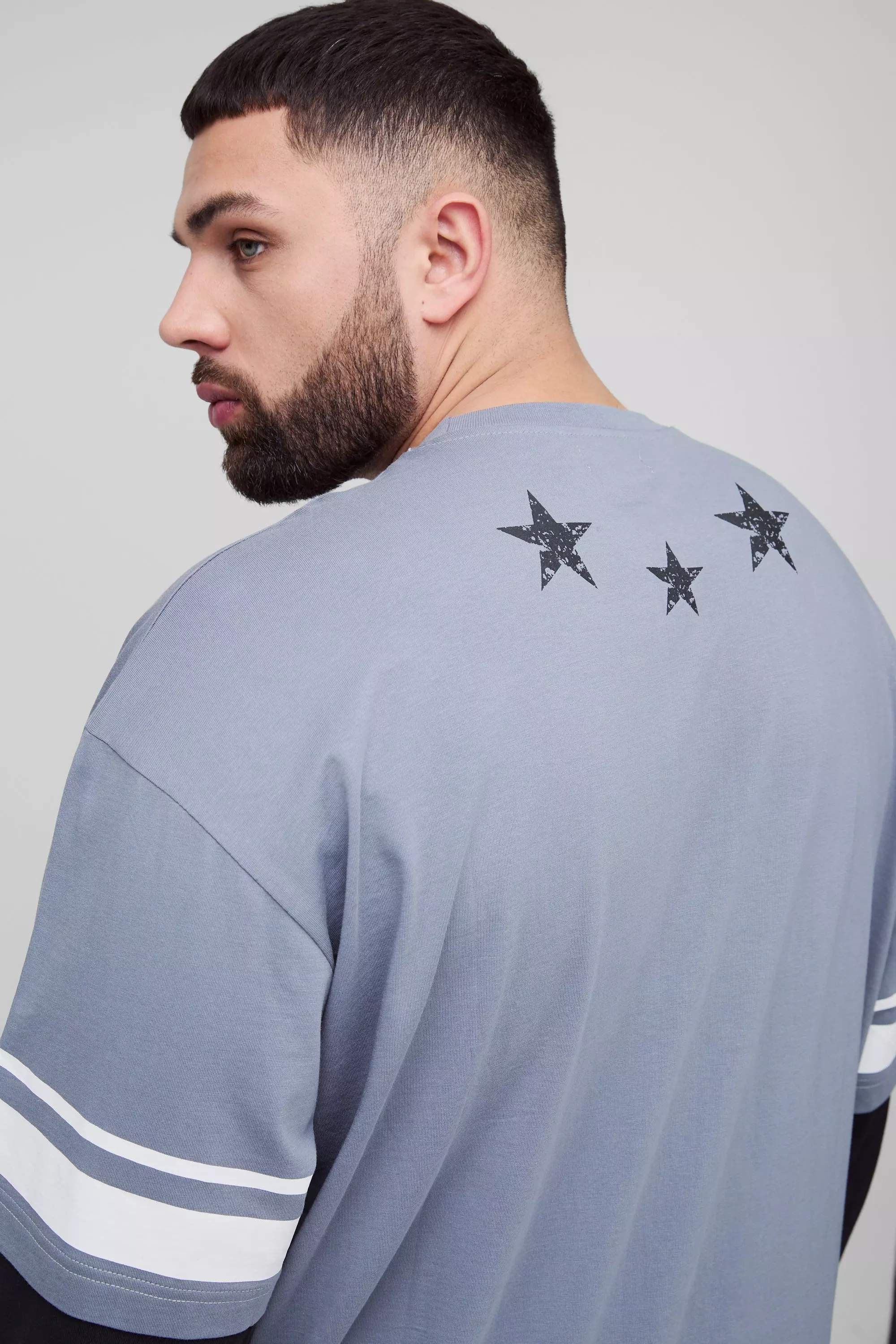 Plus Oversize T-Shirt mit Limited Print, Charcoal alternatives Bild