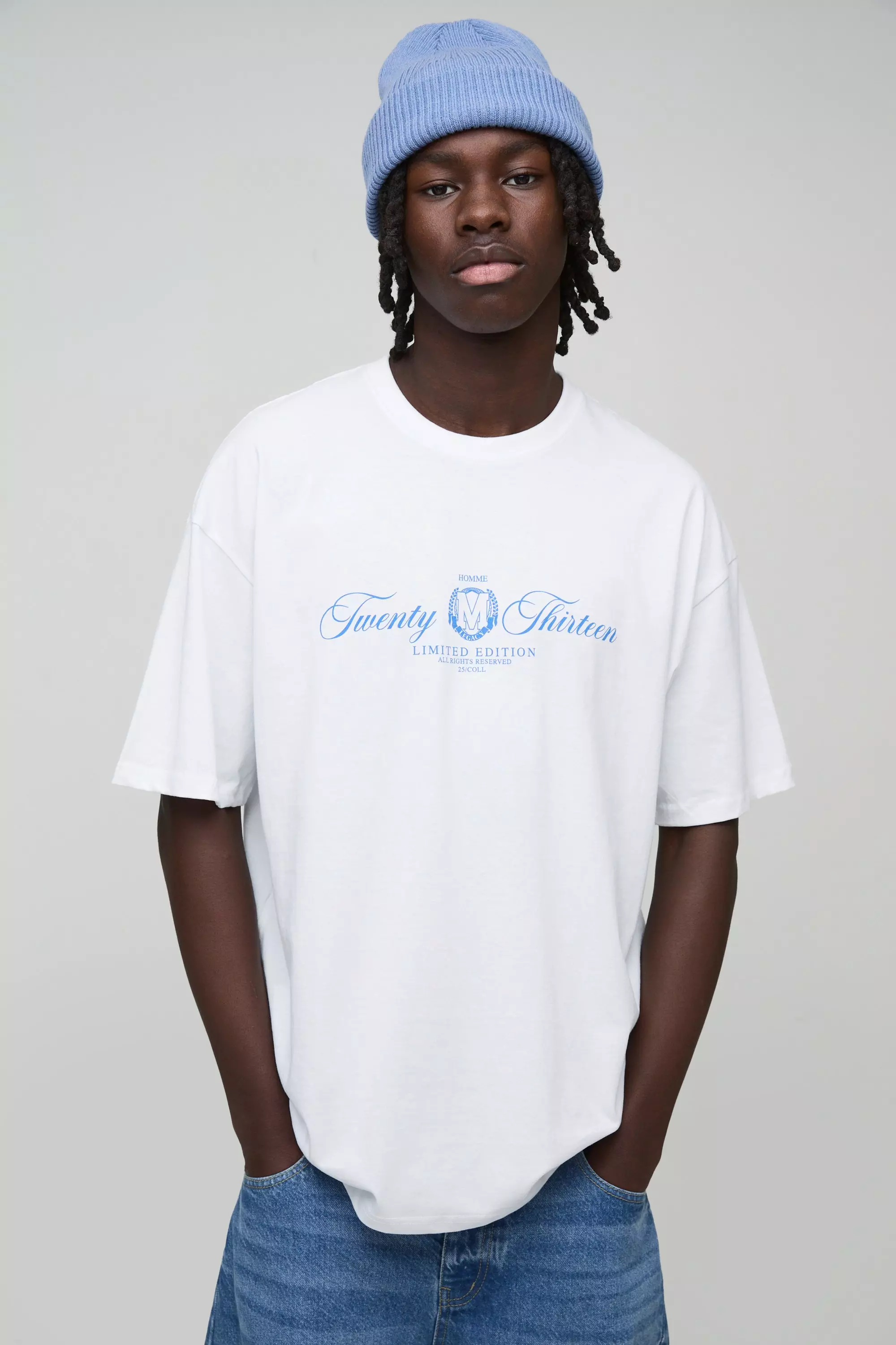 White Oversized Limited Edition T-Shirt Met Print alternatieve afbeelding
