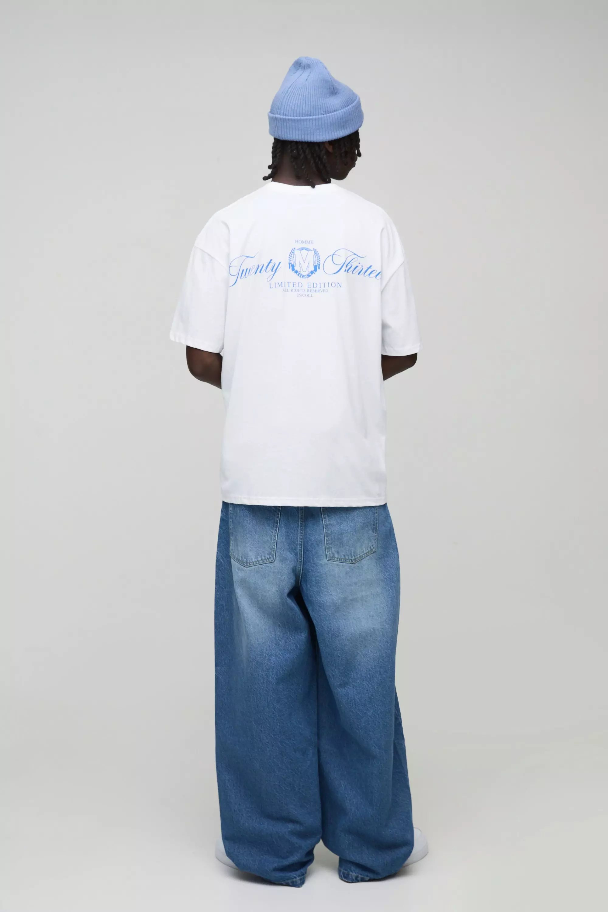 White Oversized Limited Edition T-Shirt Met Print alternatieve afbeelding