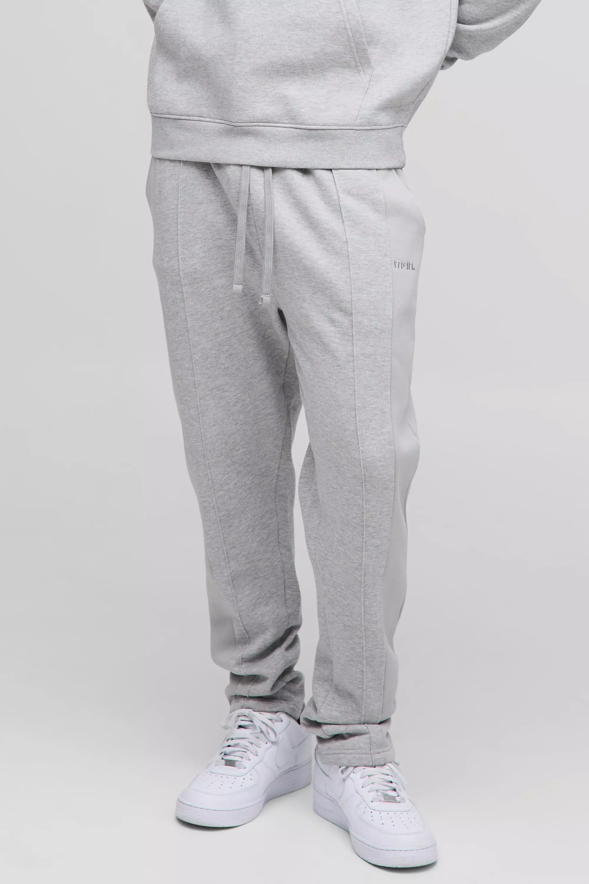 Jogging slim color block - MAN, Grey marl autre image