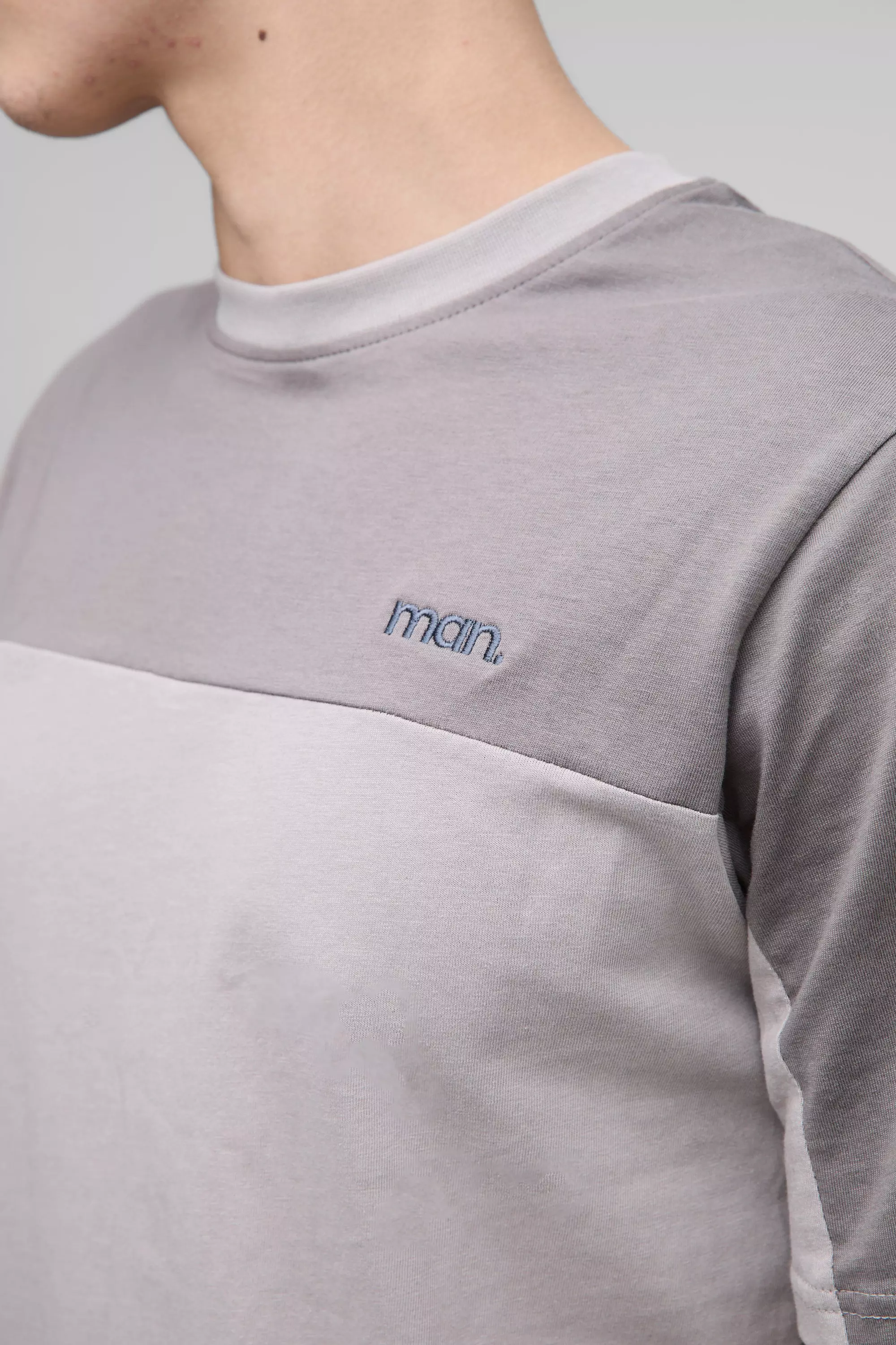T-shirt color block - MAN, Grey autre image