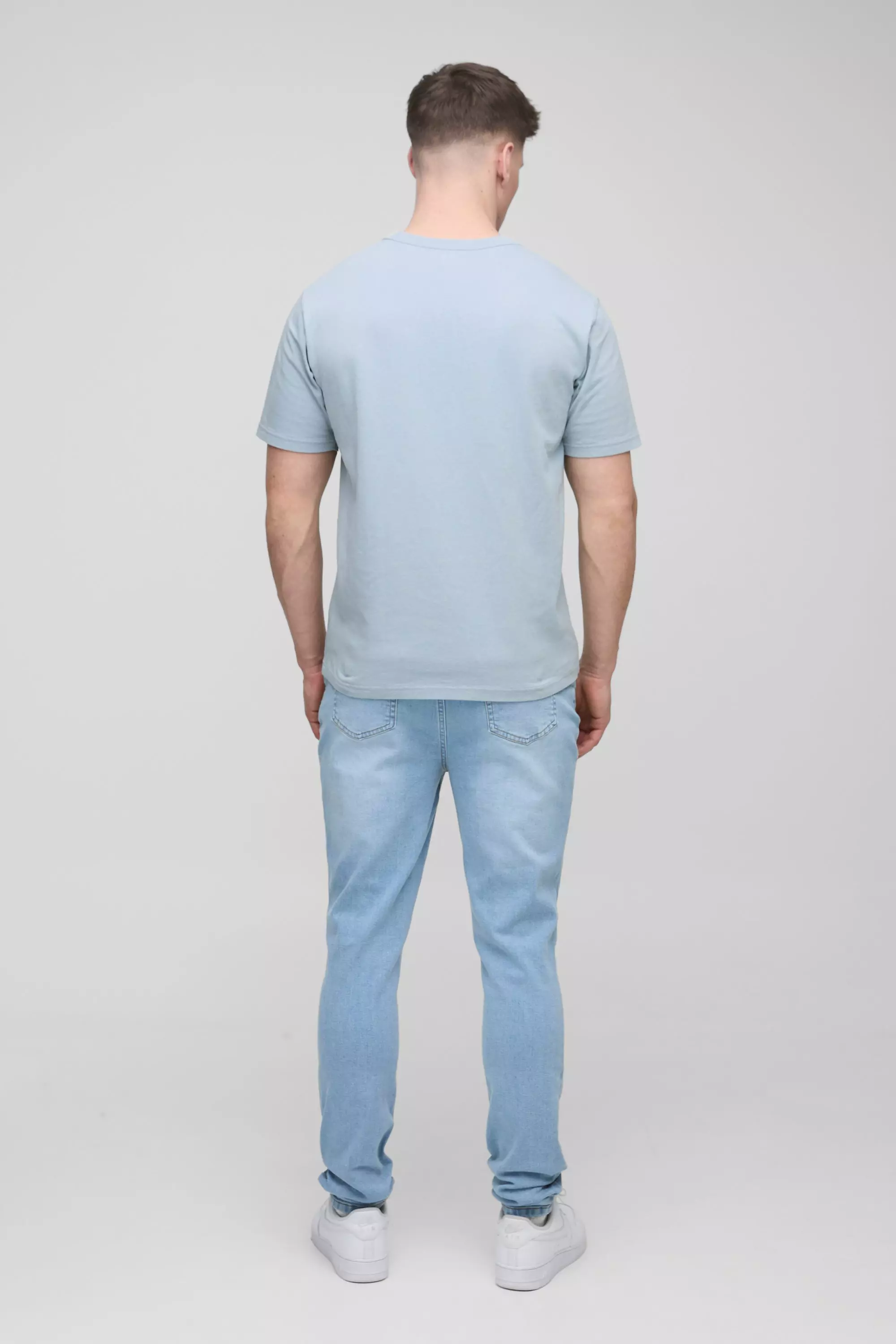 Tall Skinny Ripped Stretch Jeans | boohooMAN USA