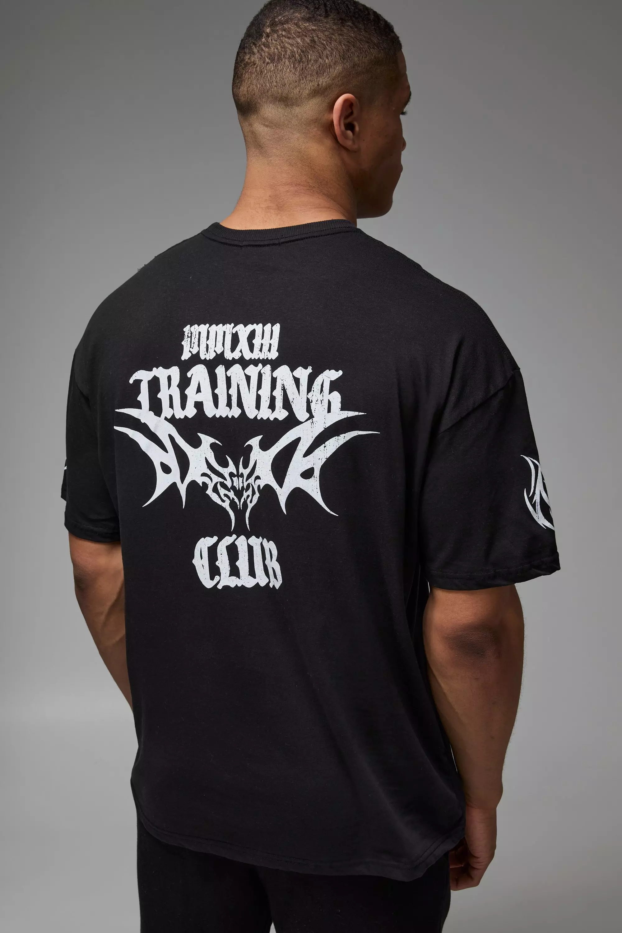 T-shirt de sport oversize à slogan - MAN Active, Black autre image