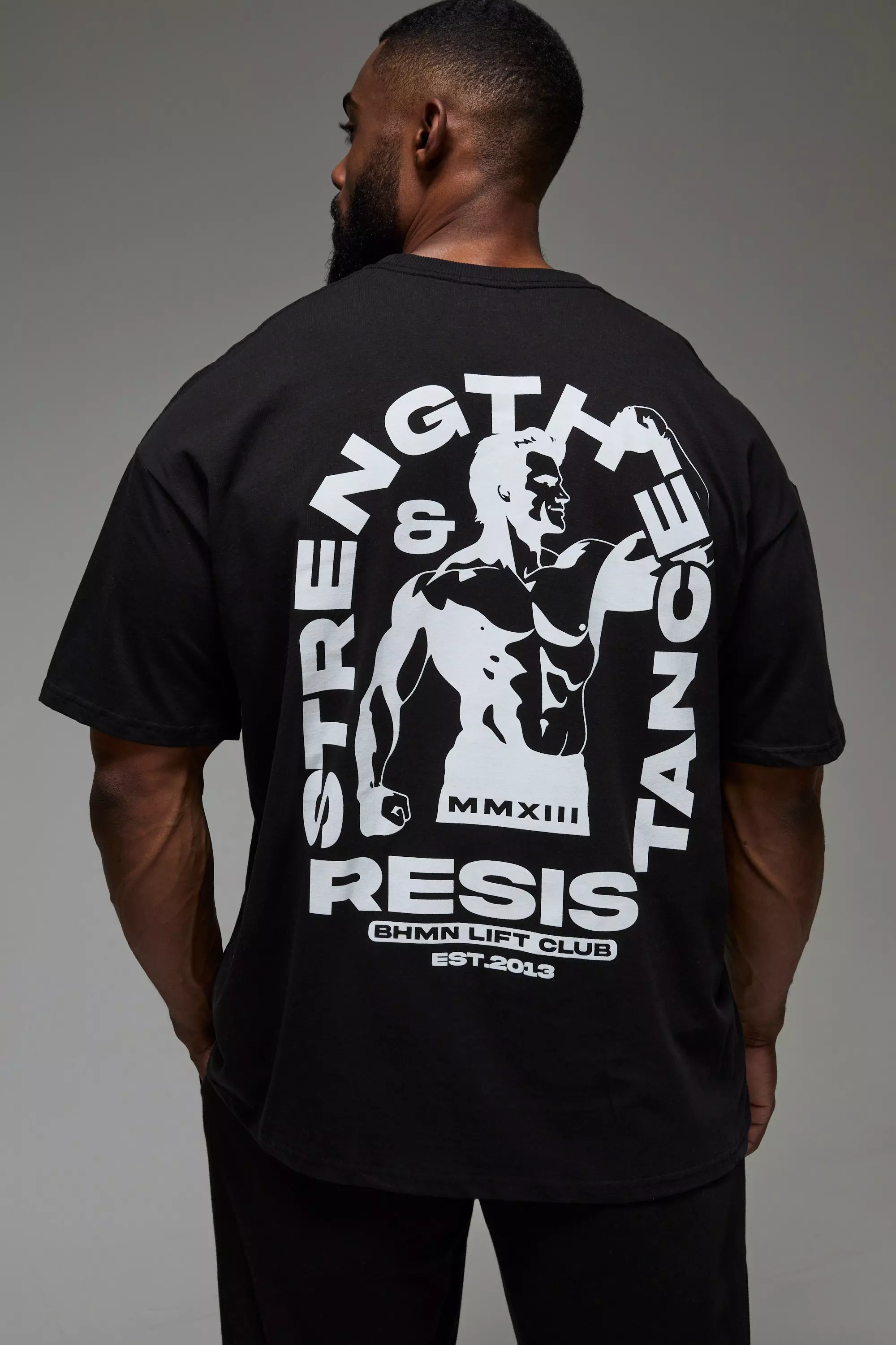 T-shirt de sport oversize à slogan - MAN Active, Black autre image