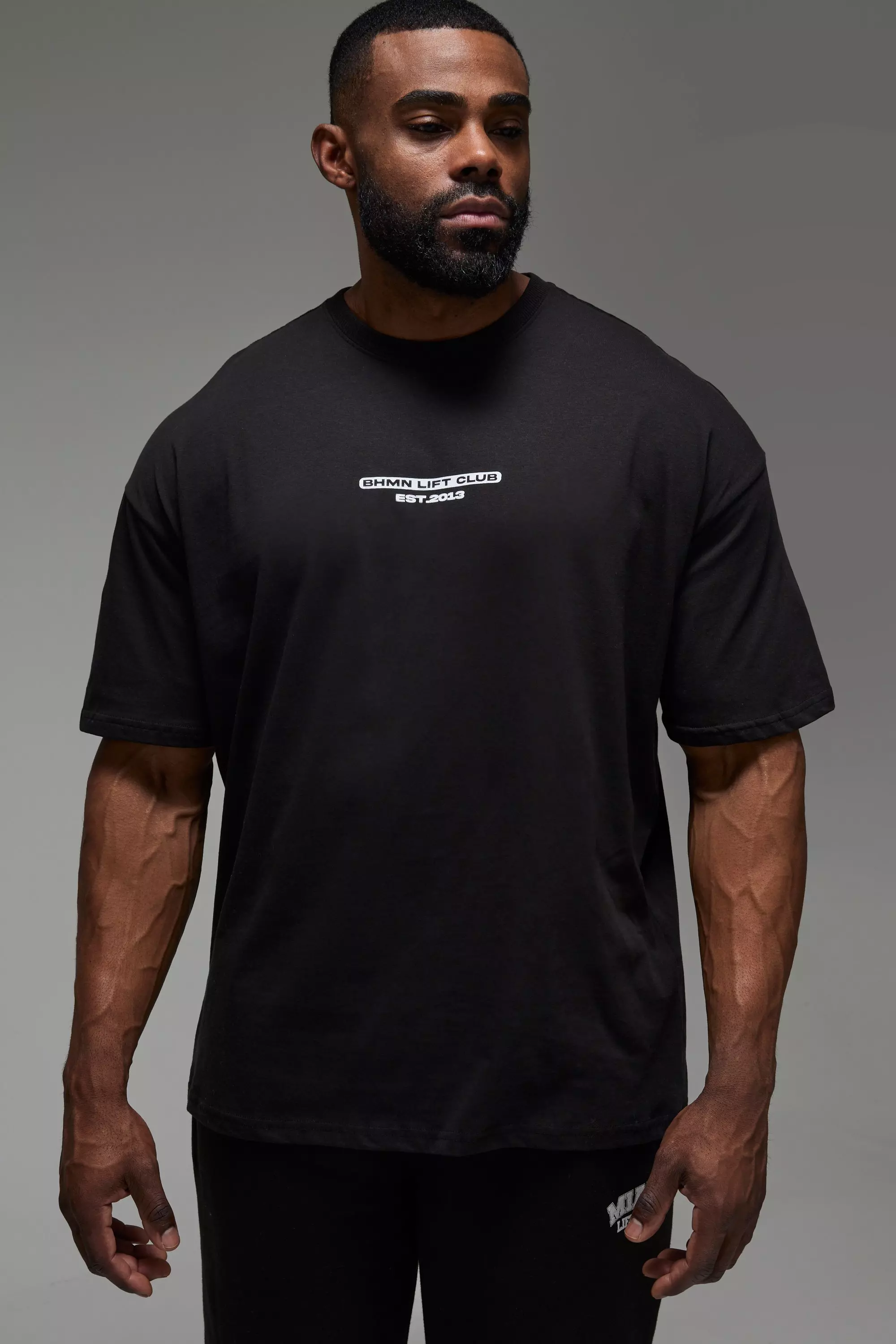 T-shirt de sport oversize à slogan - MAN Active, Black autre image