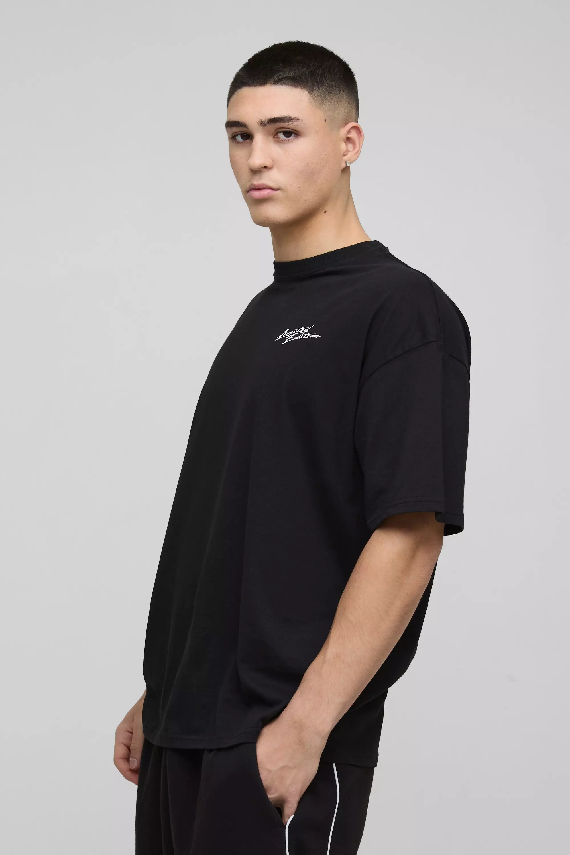 Oversize T-Shirt mit Palmen-Print, Black alternatives Bild