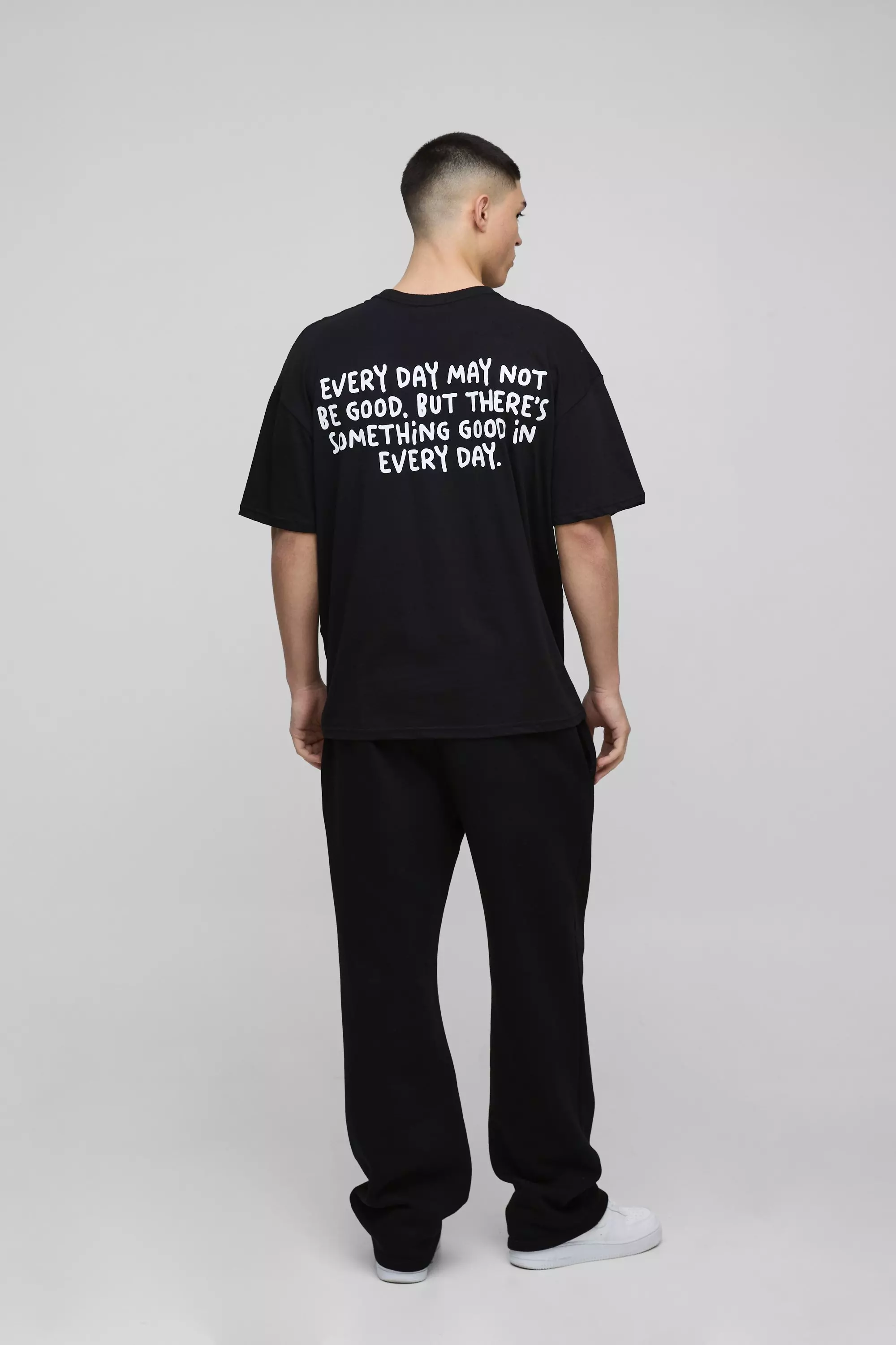 Oversized Everyday Text Graphic T-Shirt | boohooMAN USA