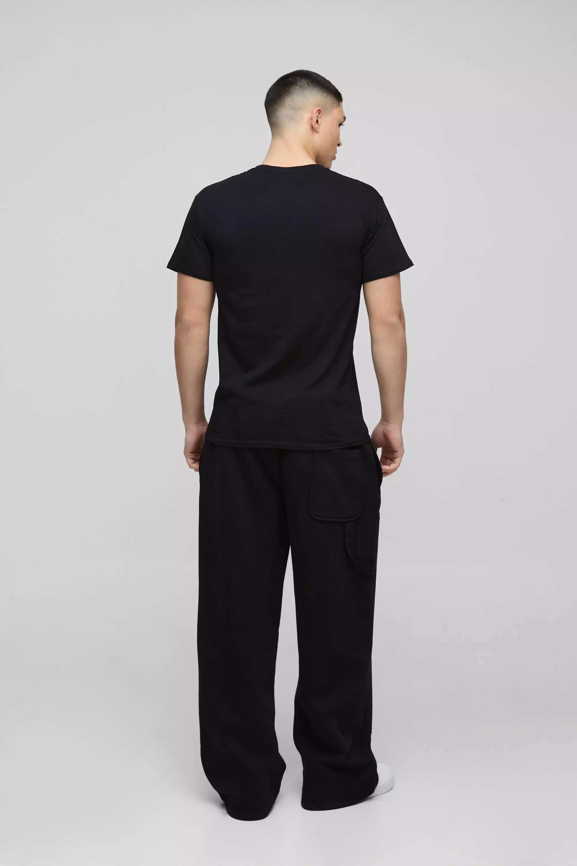 Black Geborduurd Homme Hartjes T-Shirt Met Print alternatieve afbeelding