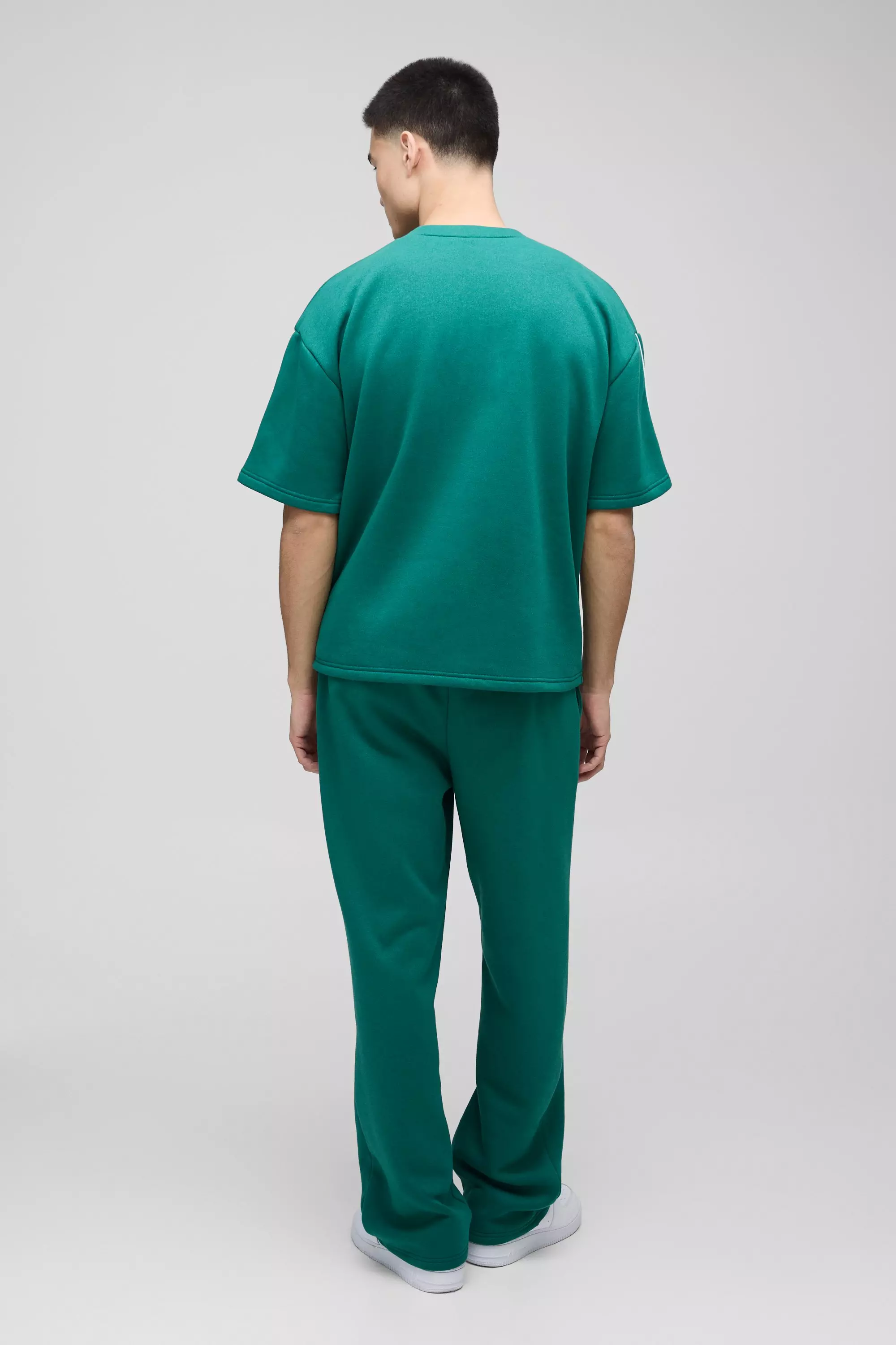 Forest Oversized Boxy Varsity Piping Long Set alternative image