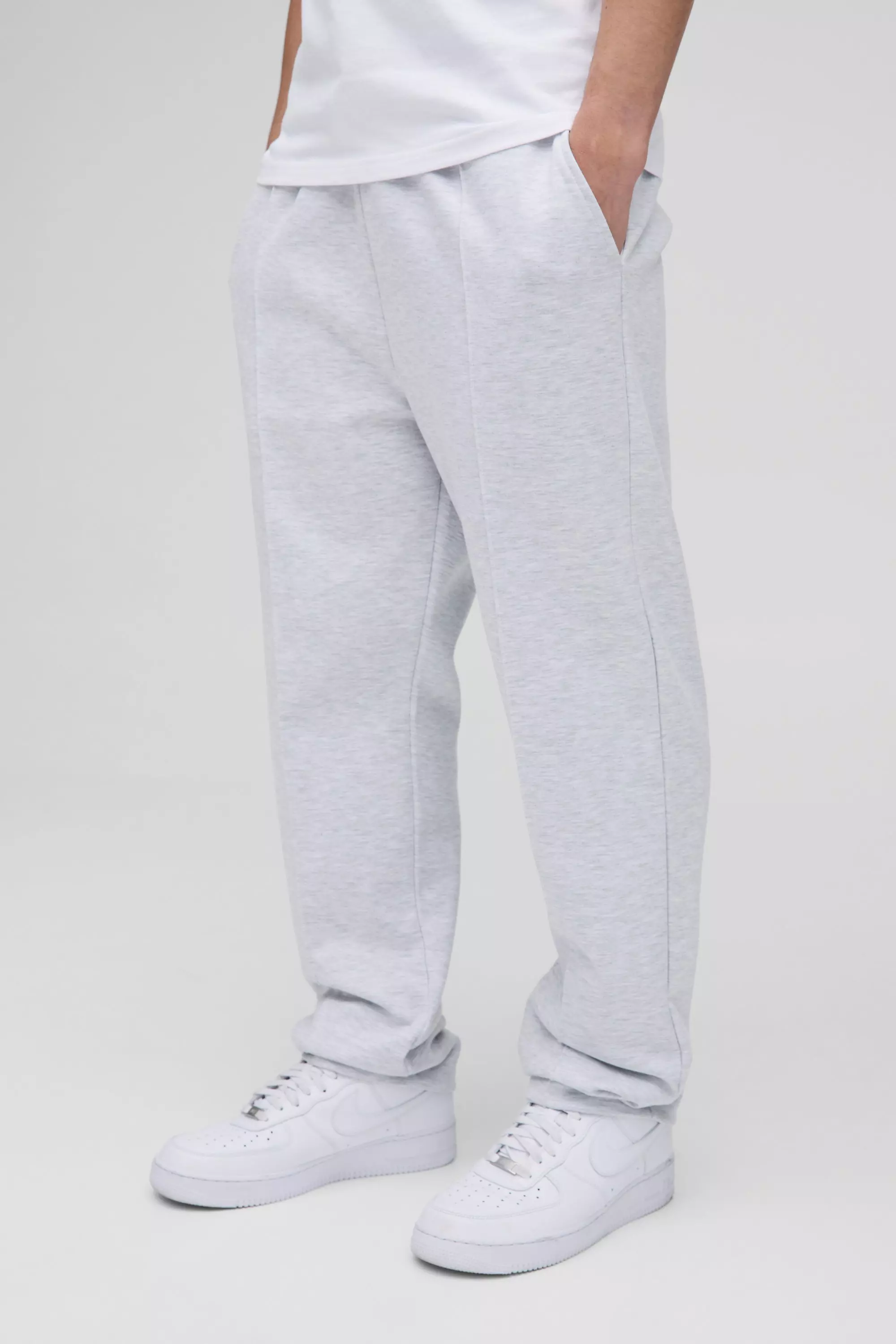 Grey marl Regular Fit Scuba Pintuck Joggers alternative image
