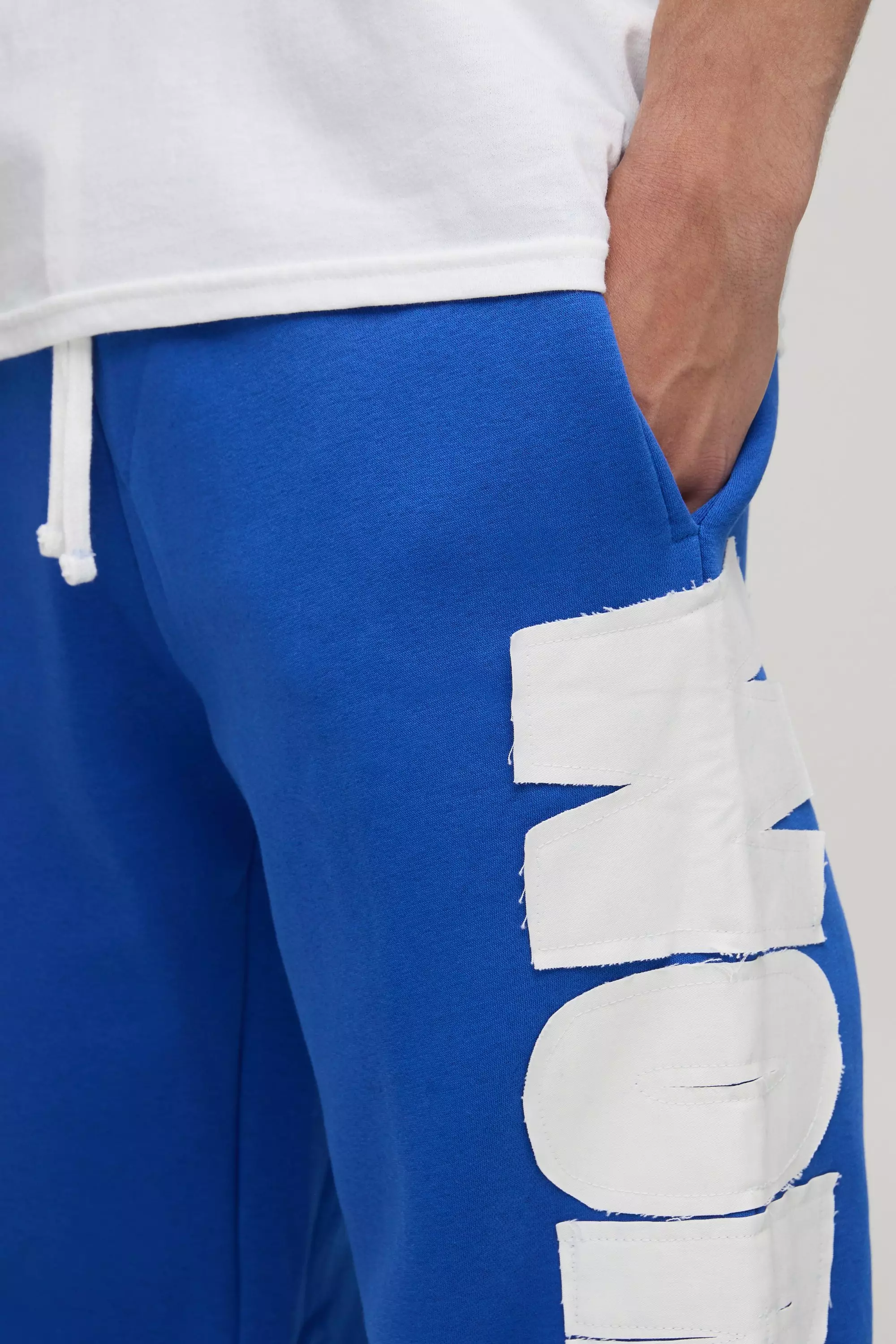 Relaxed Applique Sweatpants | boohooMAN USA