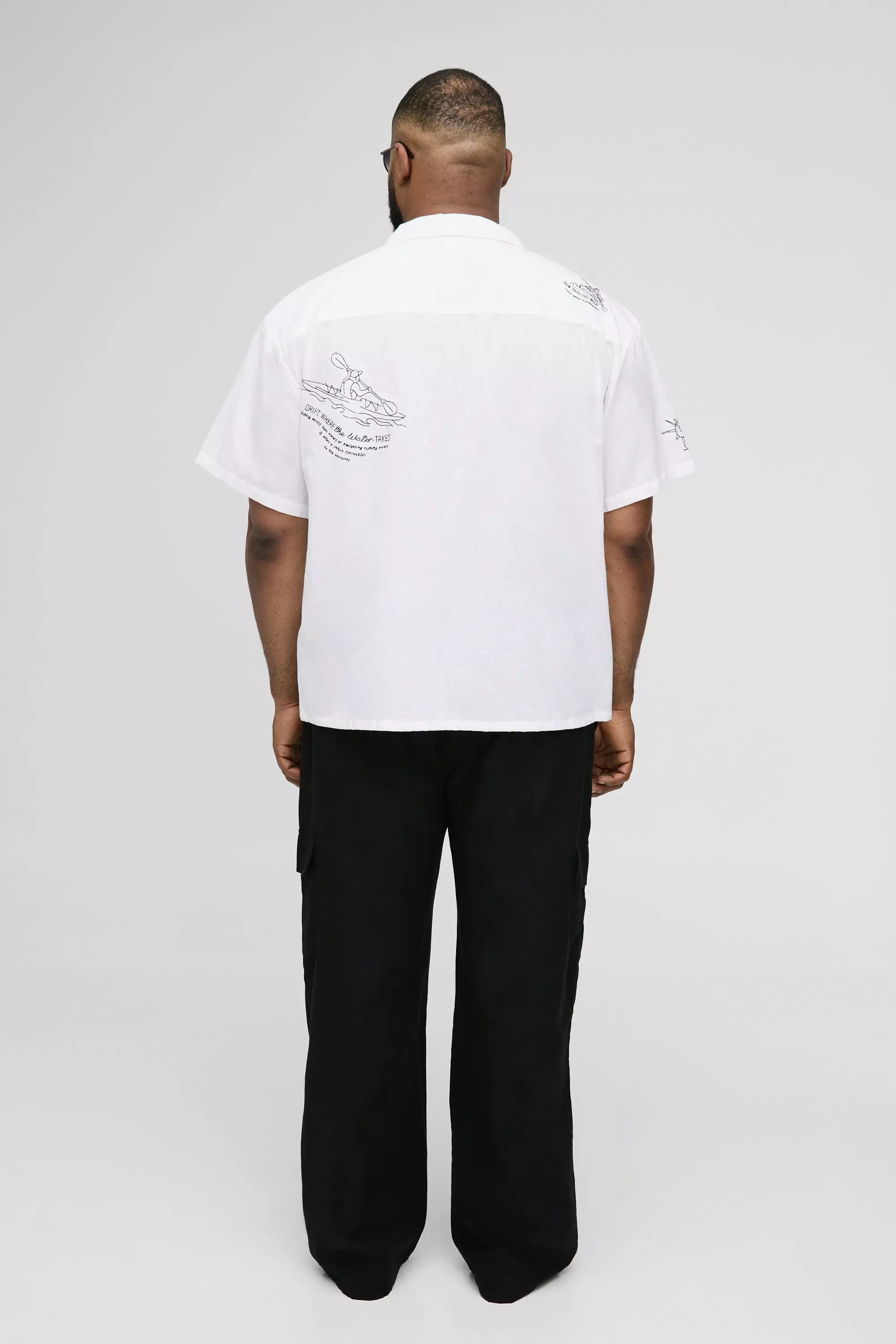 Grande taille - Chemise à imprimé abstrait, White autre image