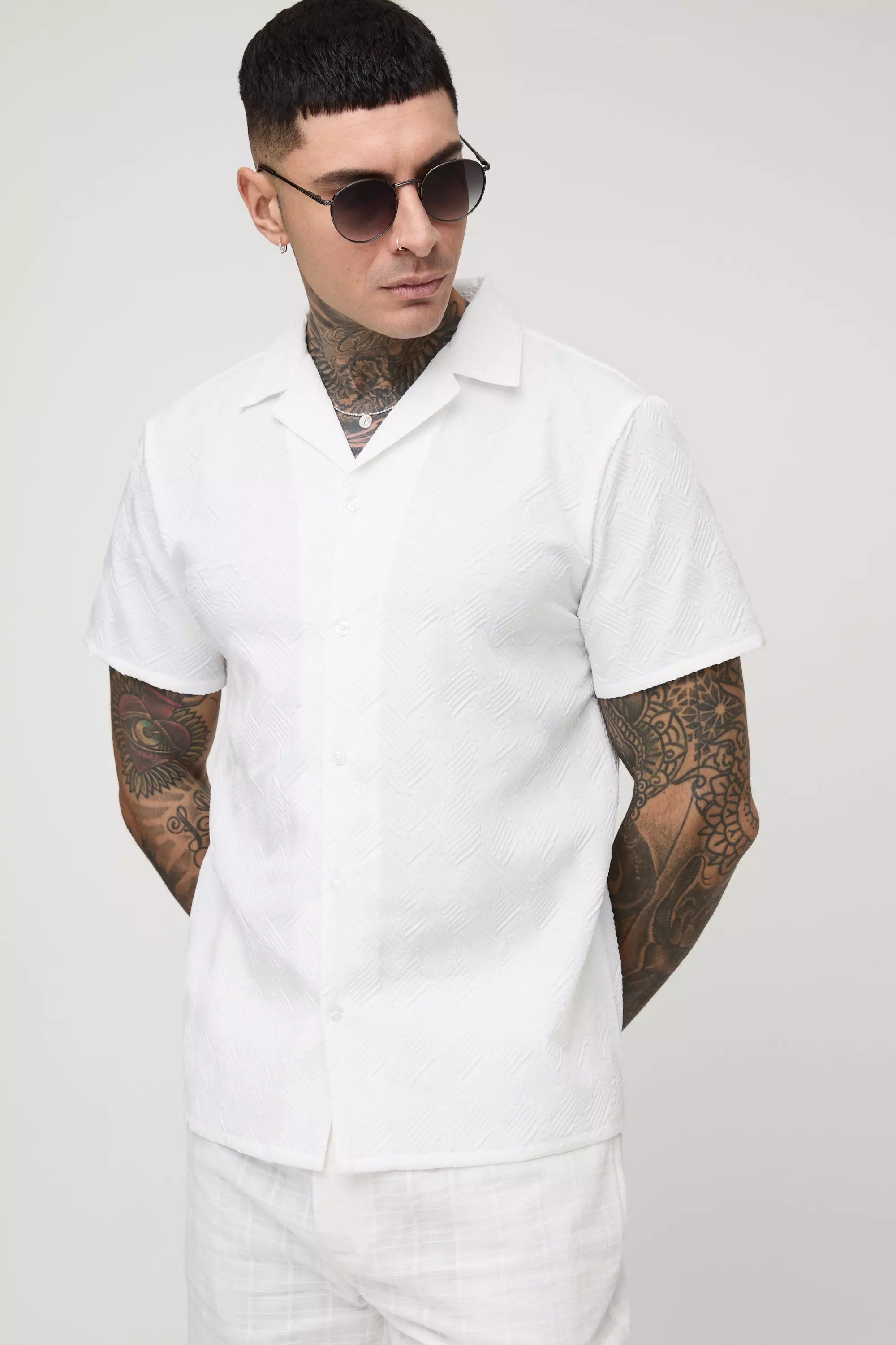 Tall - Chemise à motif géométrique, White autre image