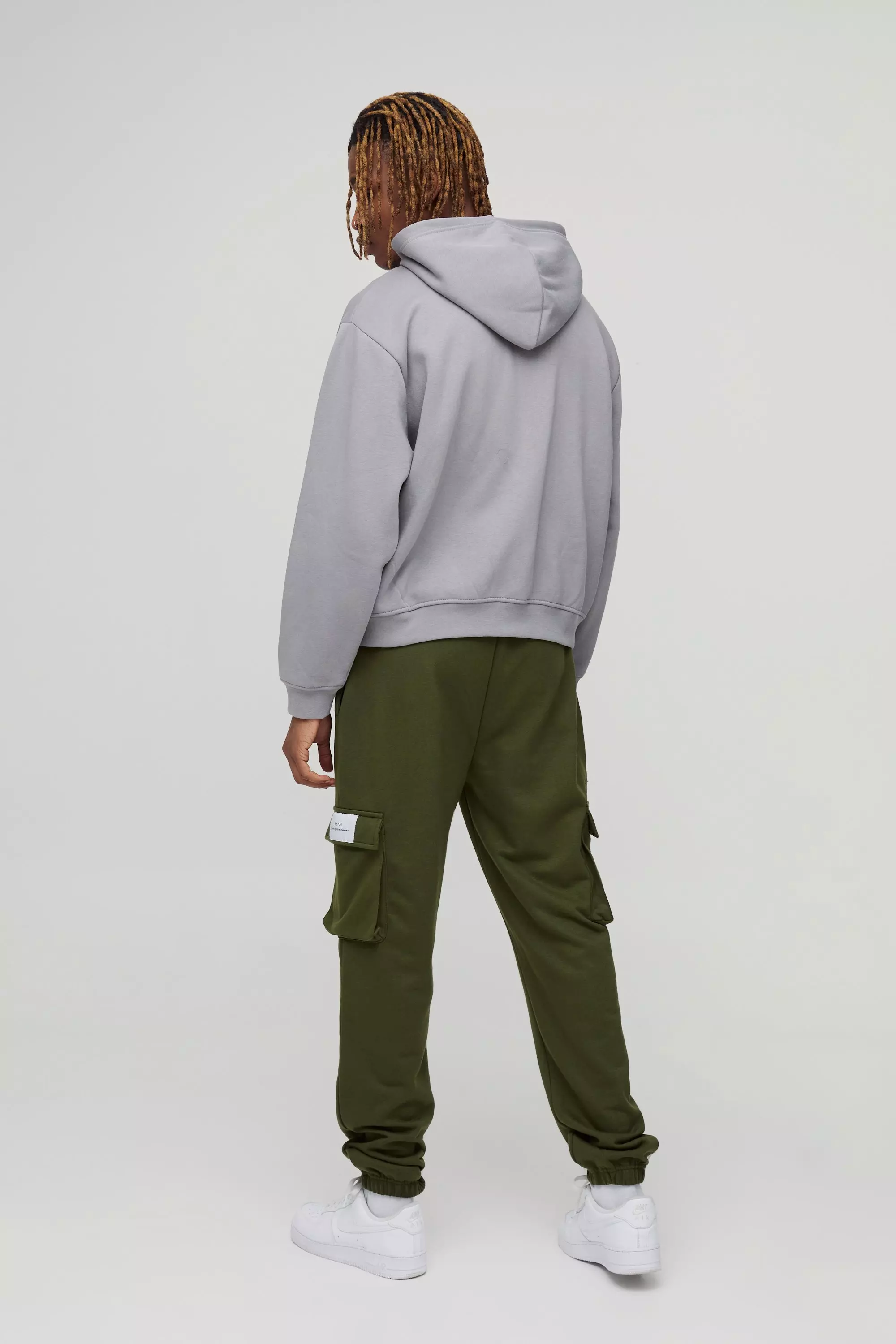 Khaki Tall Woven Tab Slim Fit Cargo Joggers alternative image
