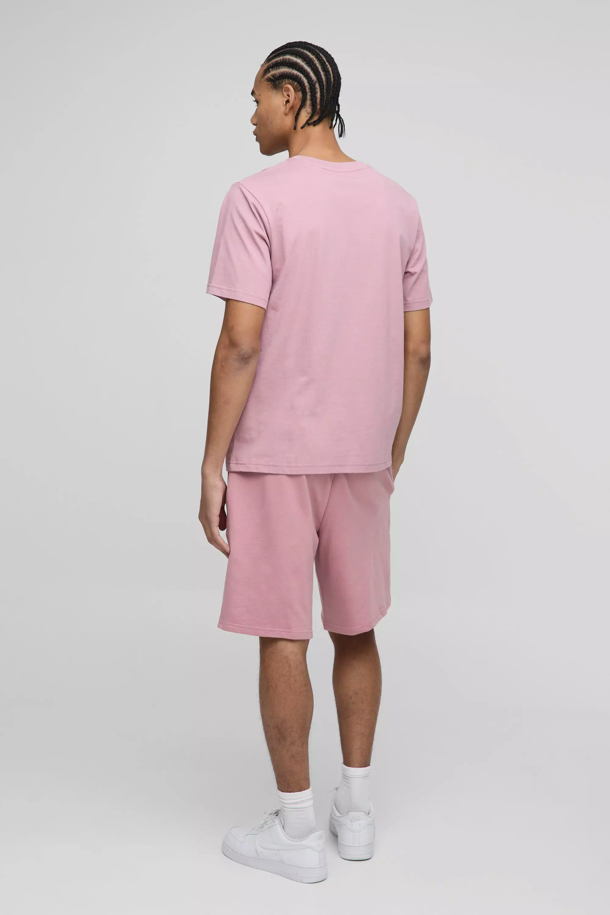 Dusky pink Regular Fit Basic Crew Neck T-shirt alternative image