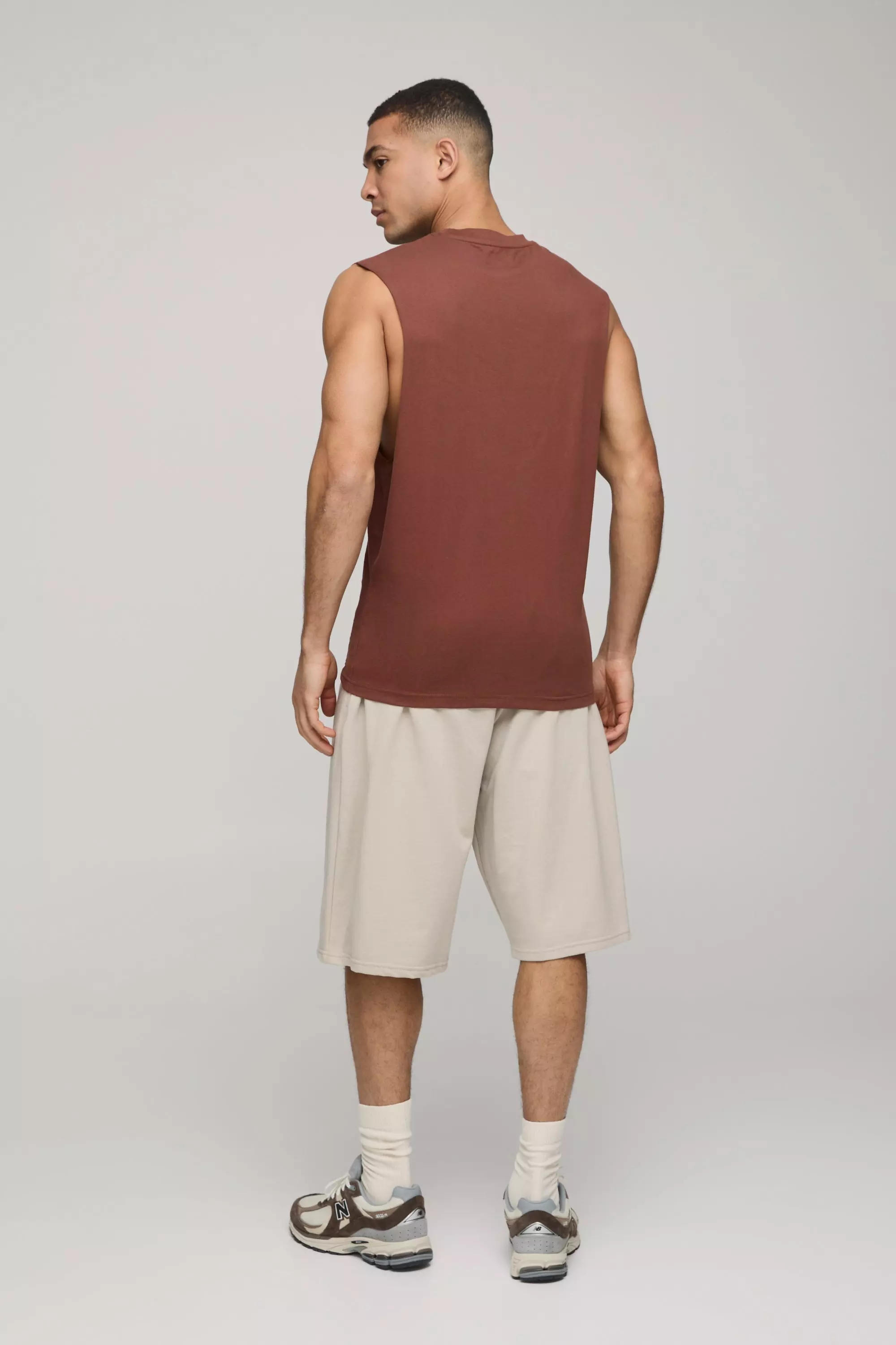 Basic Tanktop mit weiten Ärmeln, Chocolate alternatives Bild