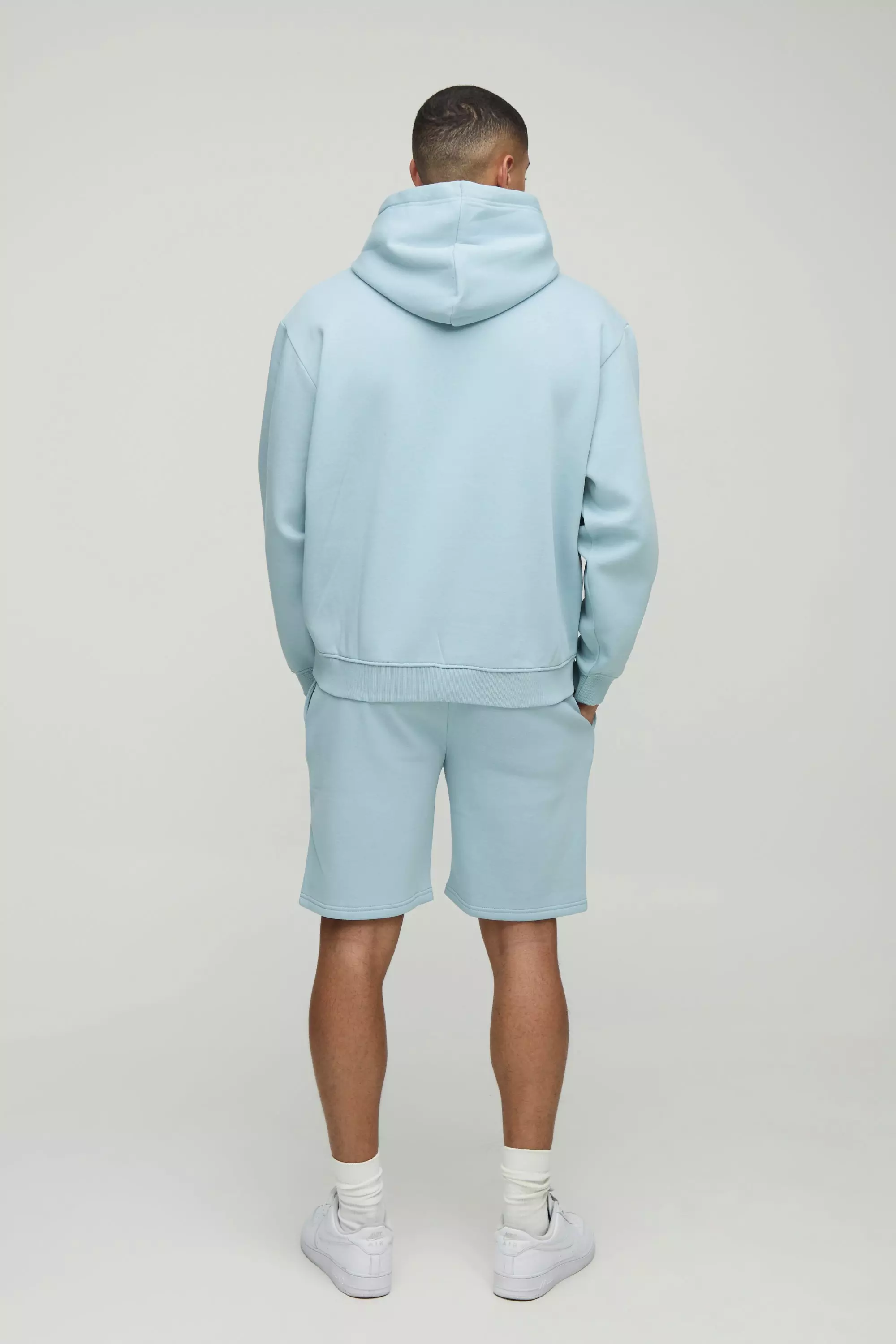 Oversized Homme Hooded Short Tracksuit | boohooMAN UK