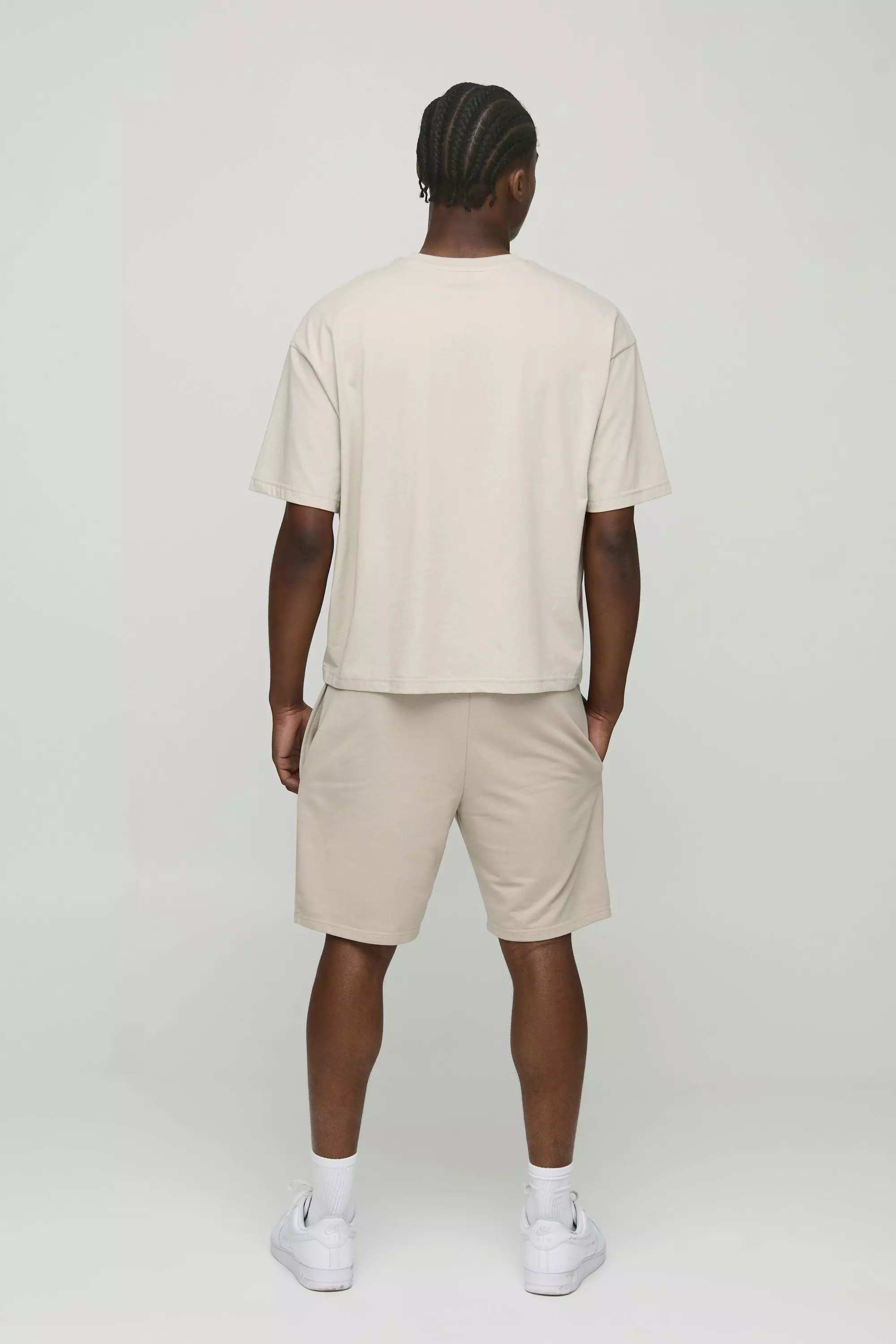 Stone Basic Oversized Boxy Crew Neck T-shirt alternative image