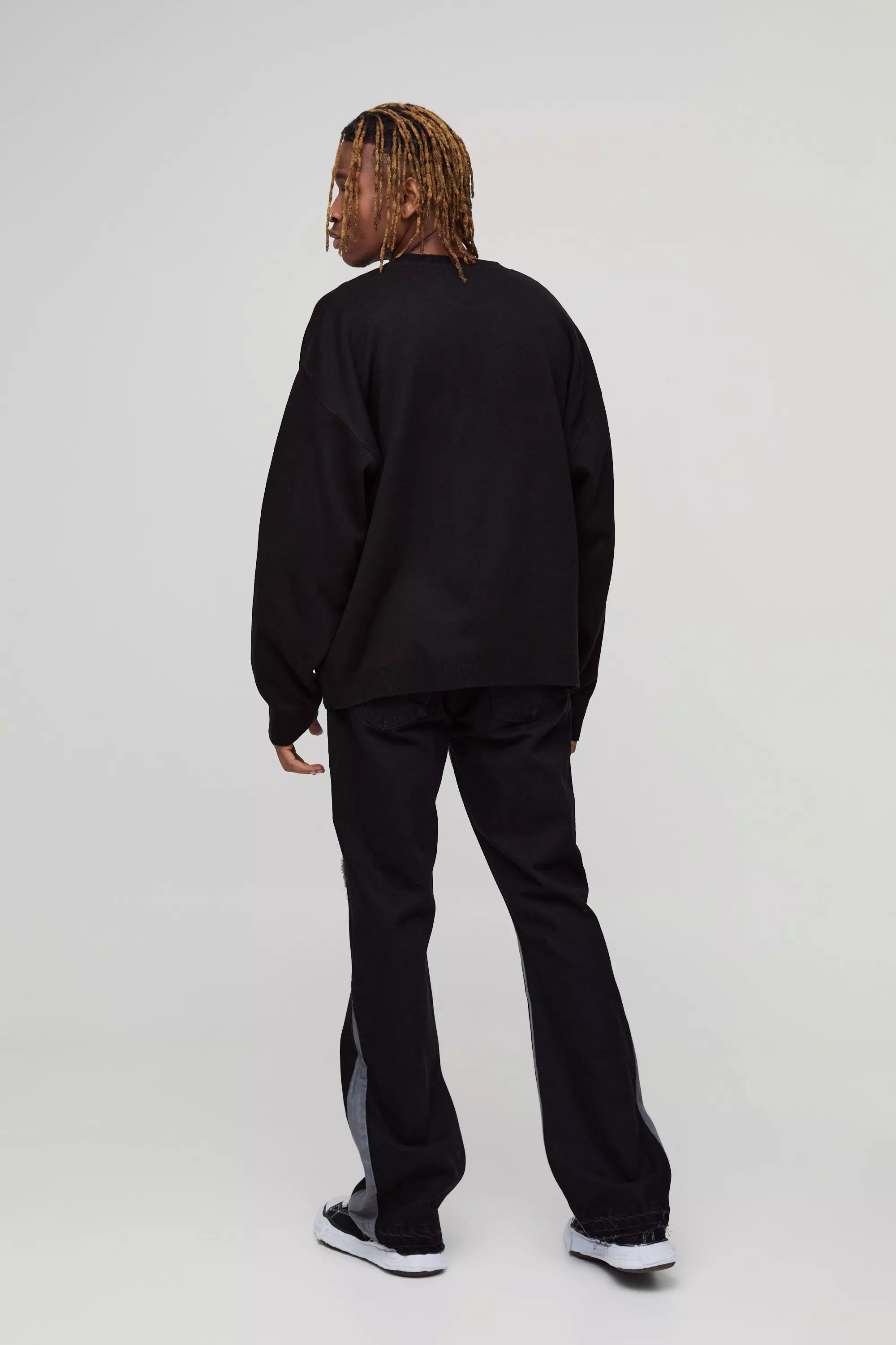 Tall - Pull oversize en maille, Black autre image
