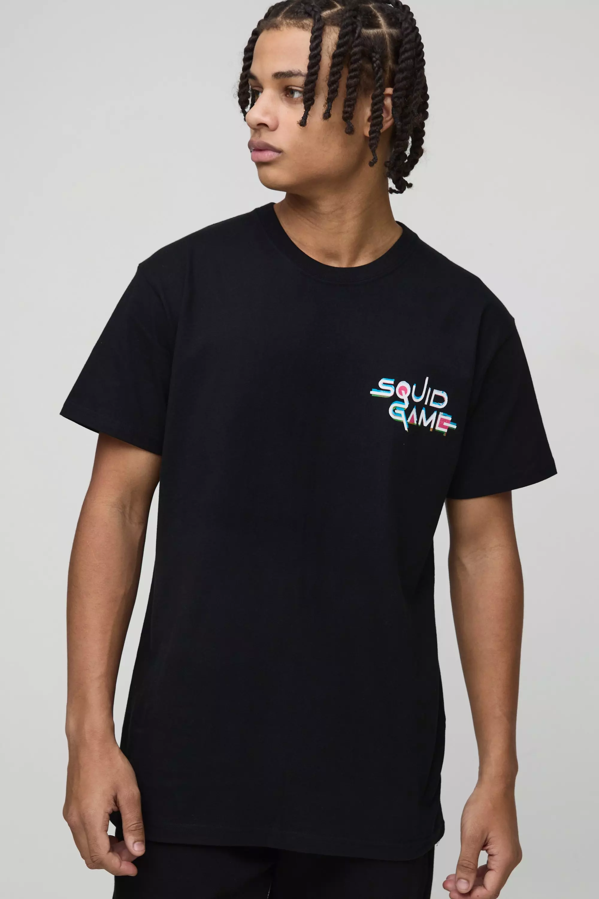 Oversize T-Shirt mit lizenziertem Squid Game Print, Black alternatives Bild