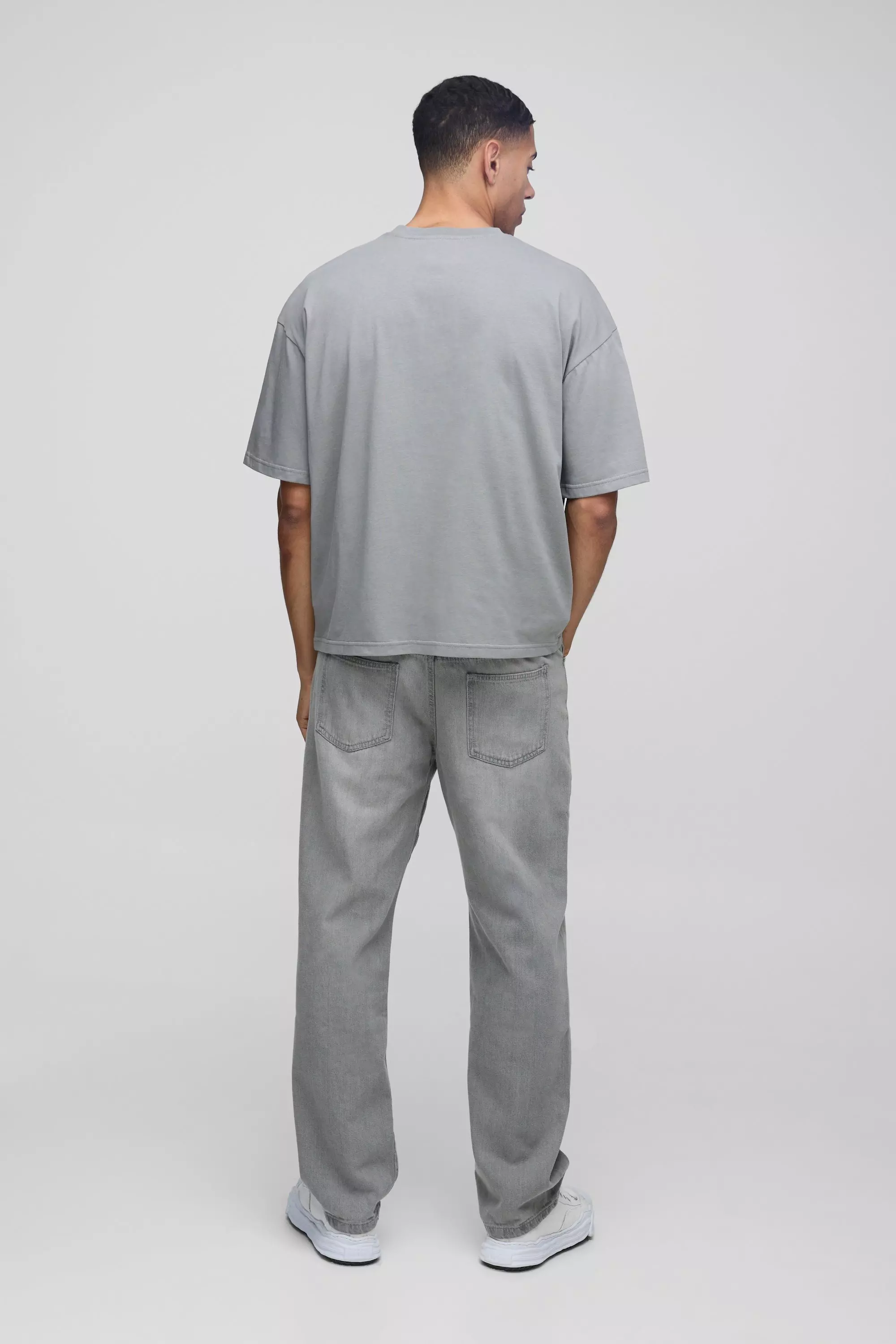 T-shirt oversize à imprimé cœur, Charcoal autre image