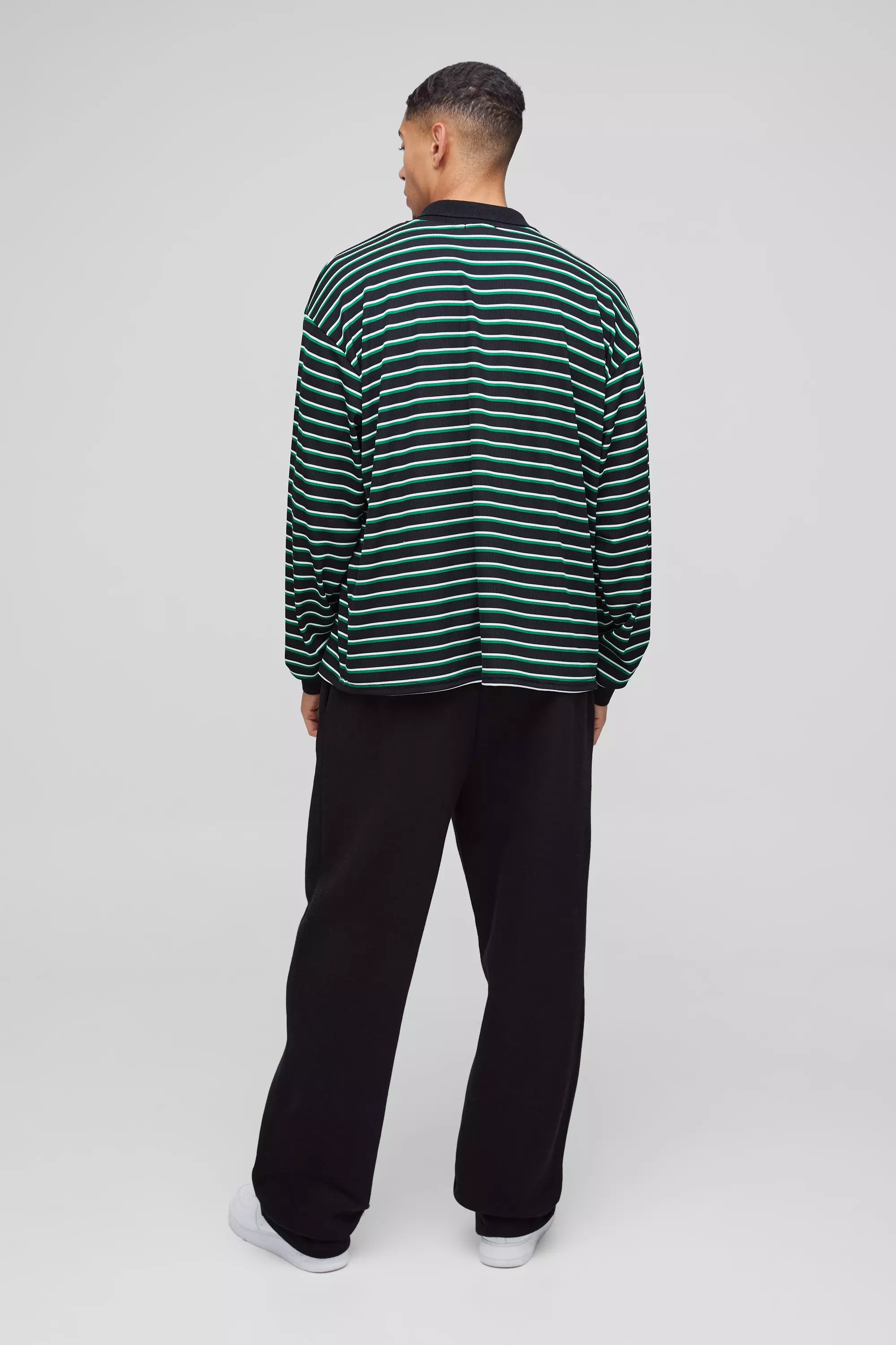 Polo de rugby oversize côtelé, Green autre image