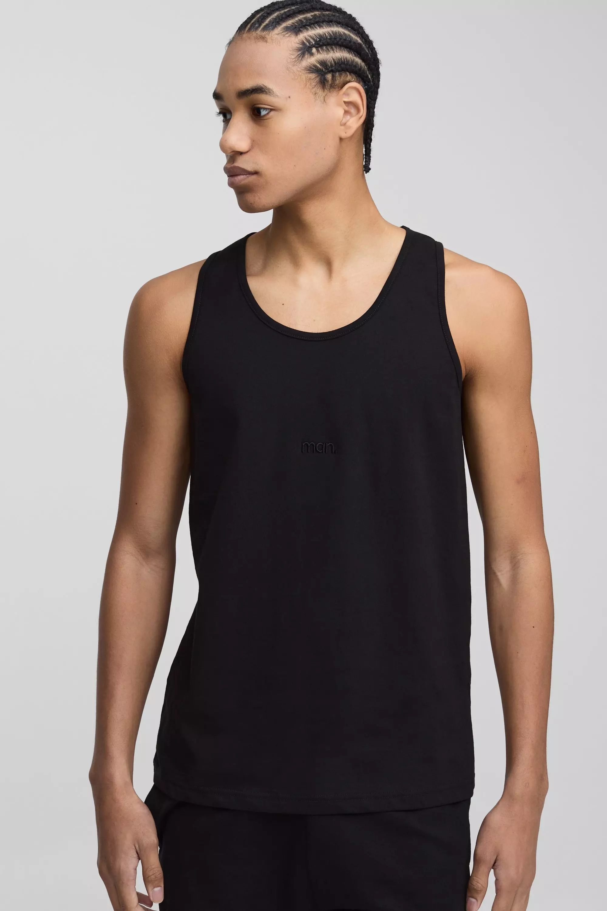 MAN. Veste basique sans manches, Black autre image