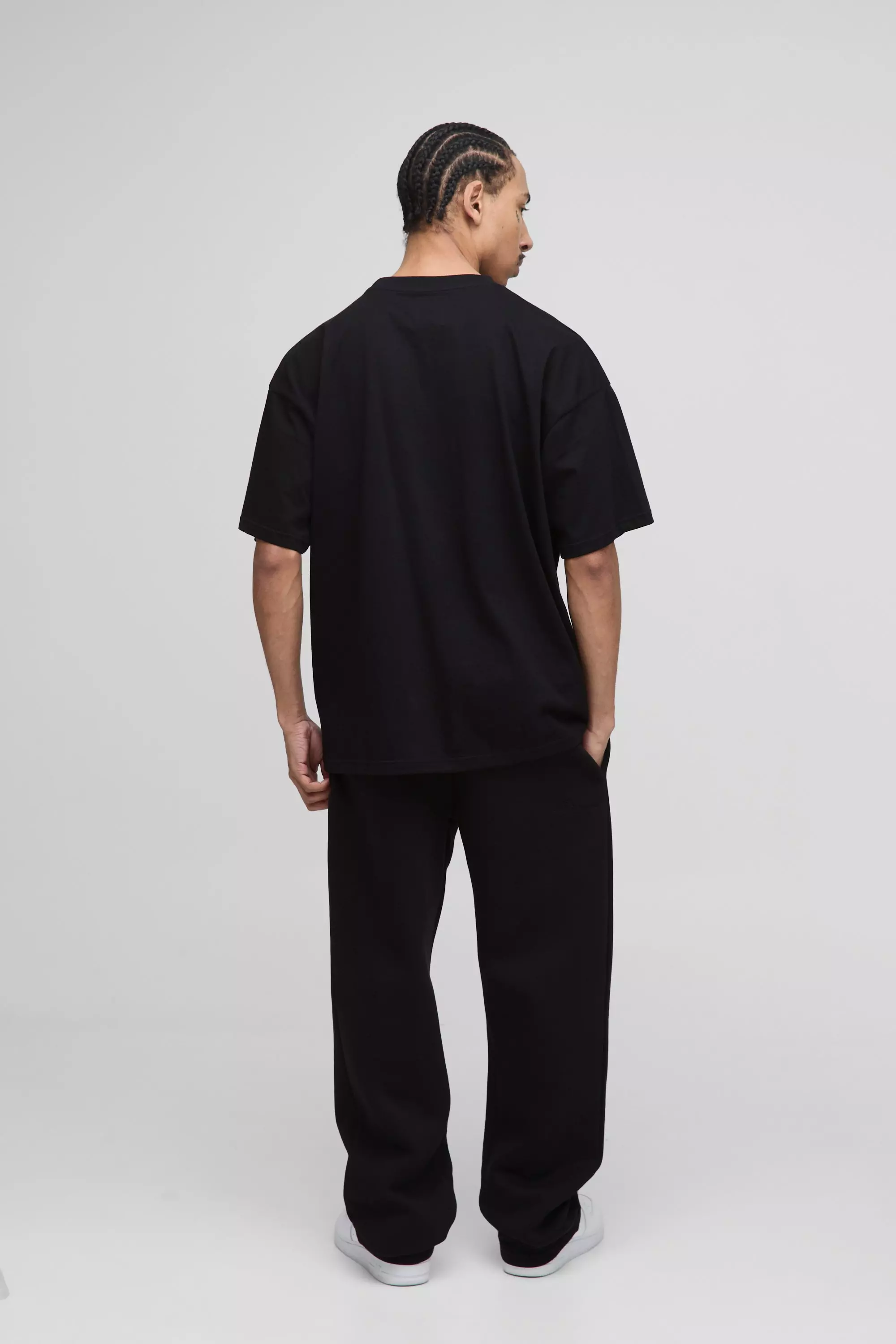 T-Shirt Oversize Man Con Schizzi Di Colore, Black immagine alternativa