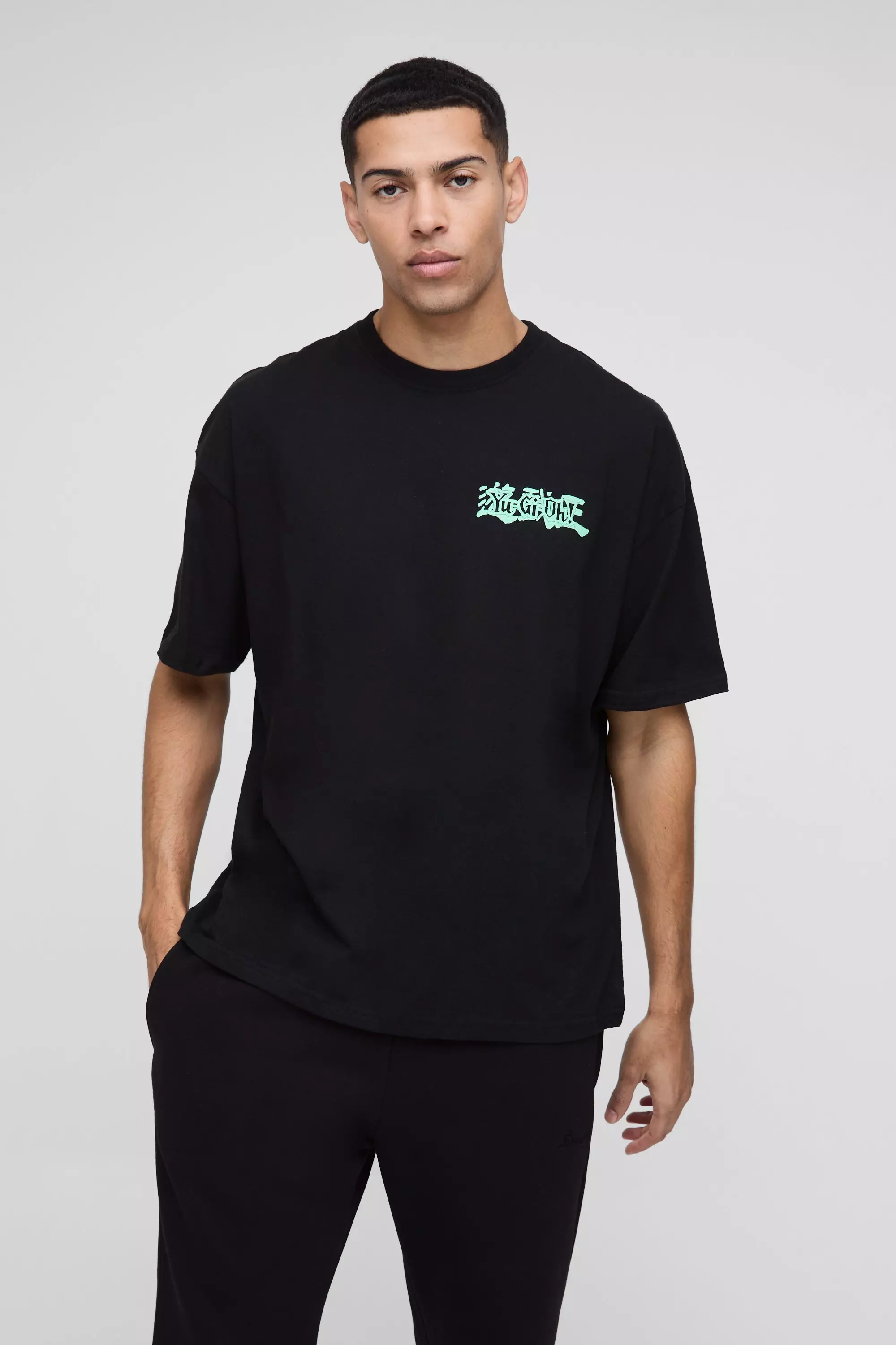 T-Shirt Oversize Ufficiale Yu-Gi-Oh Anime, Black immagine alternativa