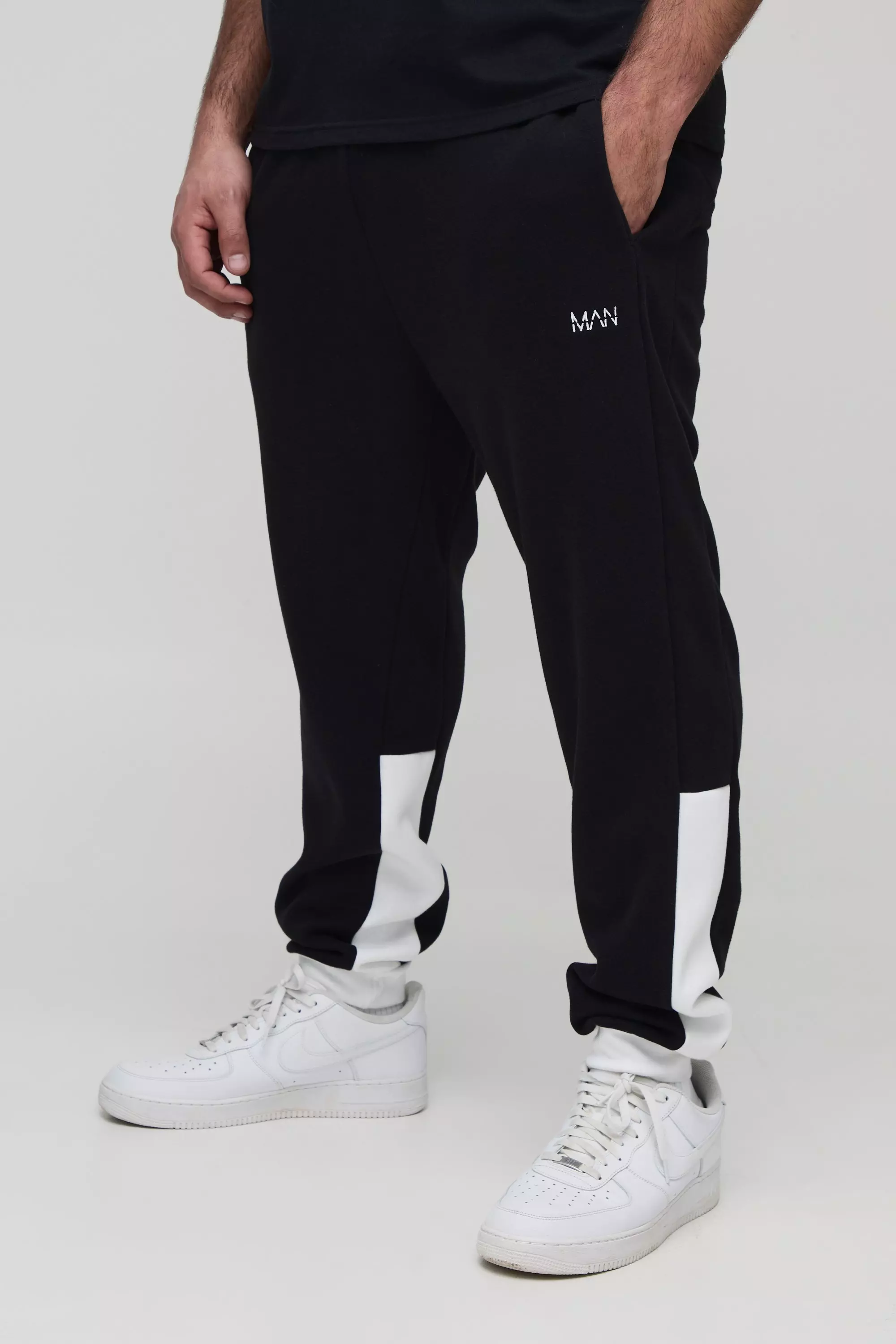 Grande taille - Jogging slim color block - MAN, Black autre image