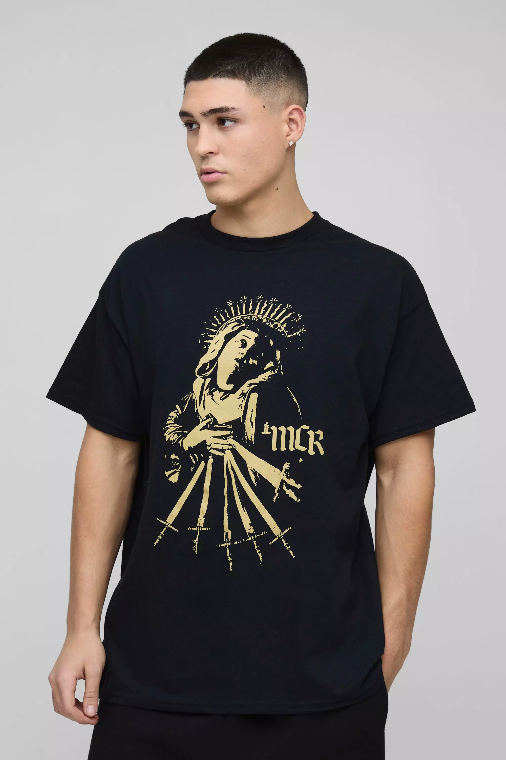 Black Oversized My Chemical Romance License T-Shirt alternative image