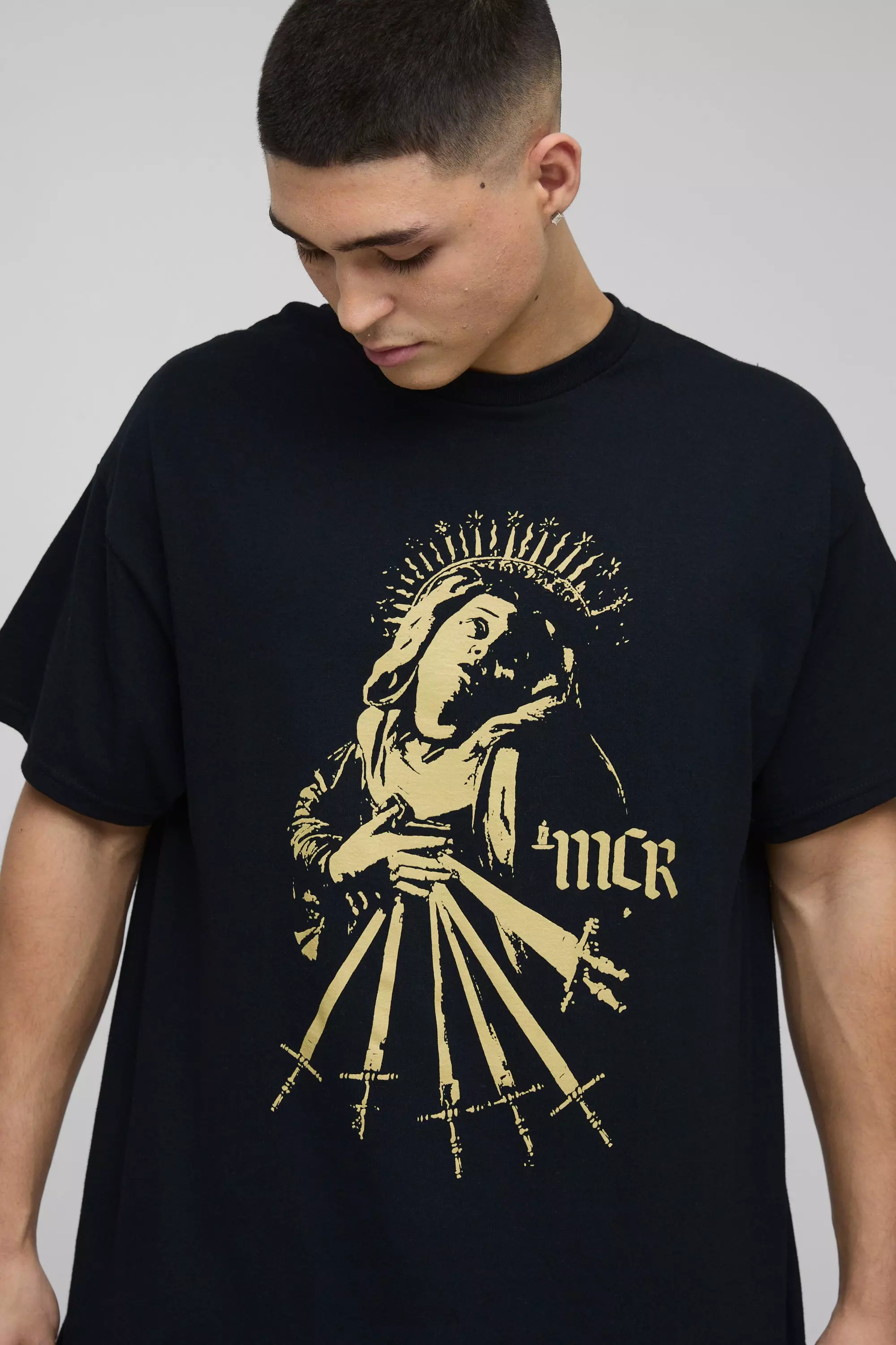 Black Oversized My Chemical Romance License T-Shirt alternative image