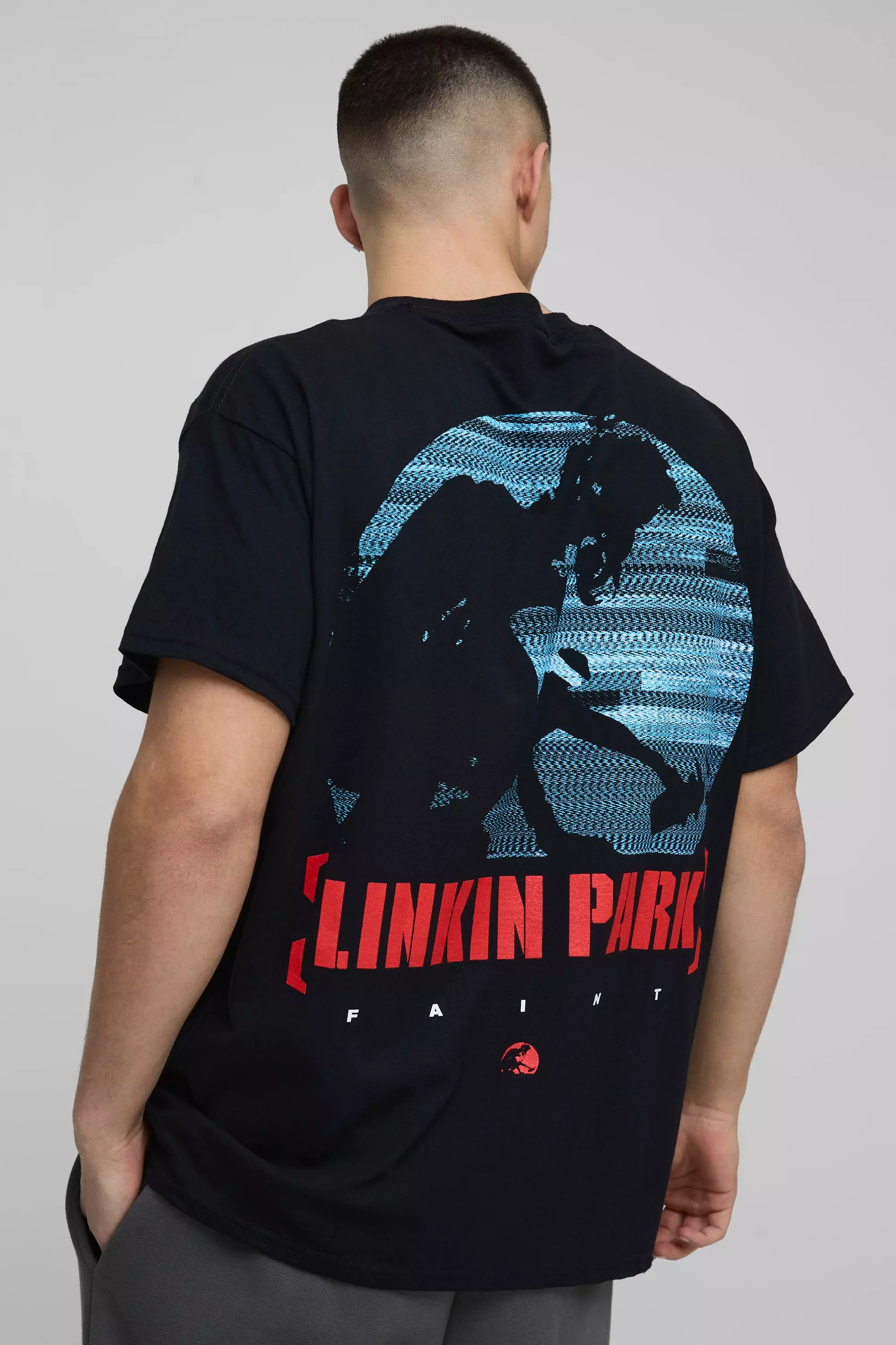 Oversized Linkin Park Band License T-Shirt Black