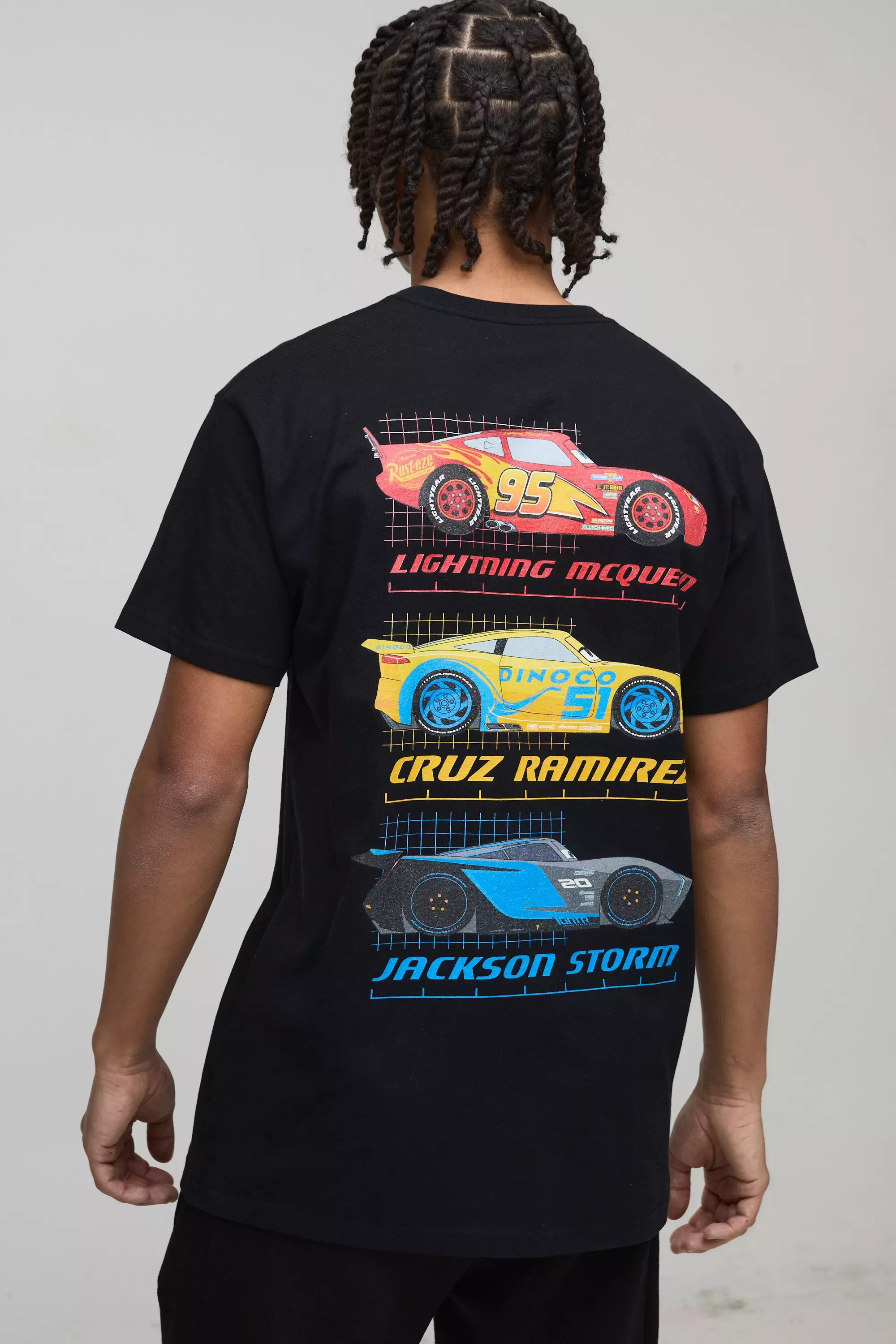 Oversized Disney Cars License T-Shirt Black