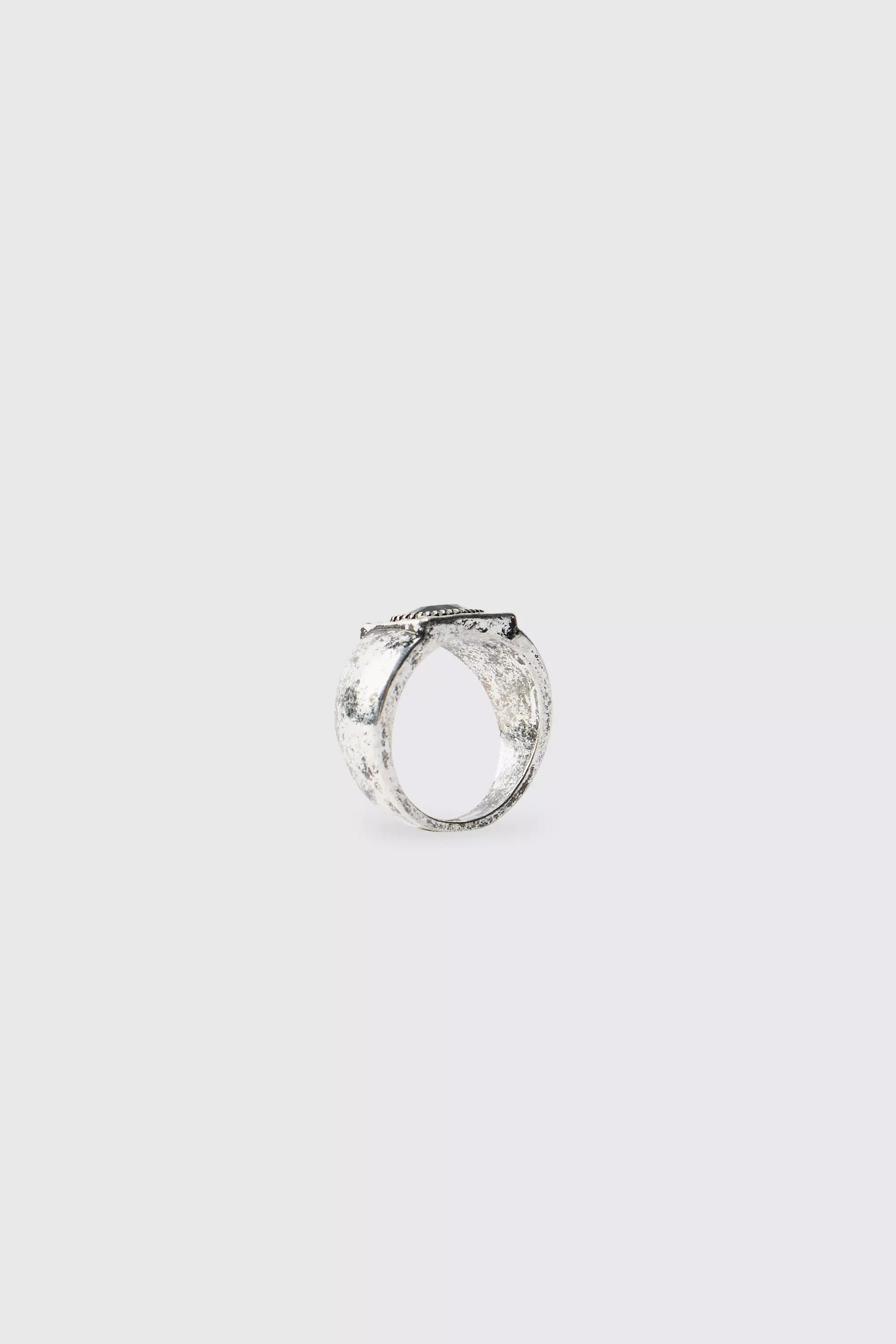 Anello Con Pietre Dure In Argento, Silver immagine alternativa
