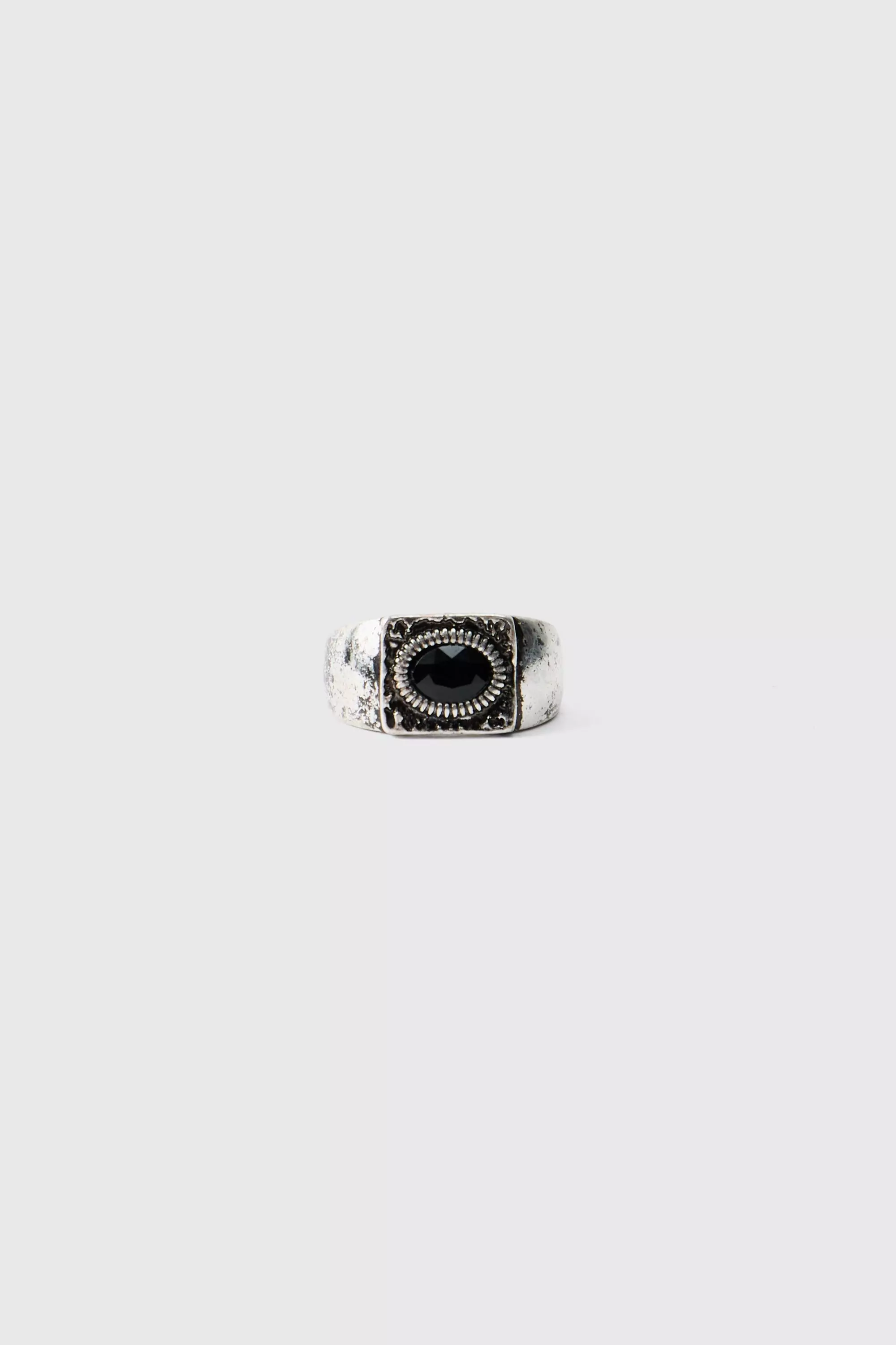 Anello Con Pietre Dure In Argento, Silver immagine alternativa