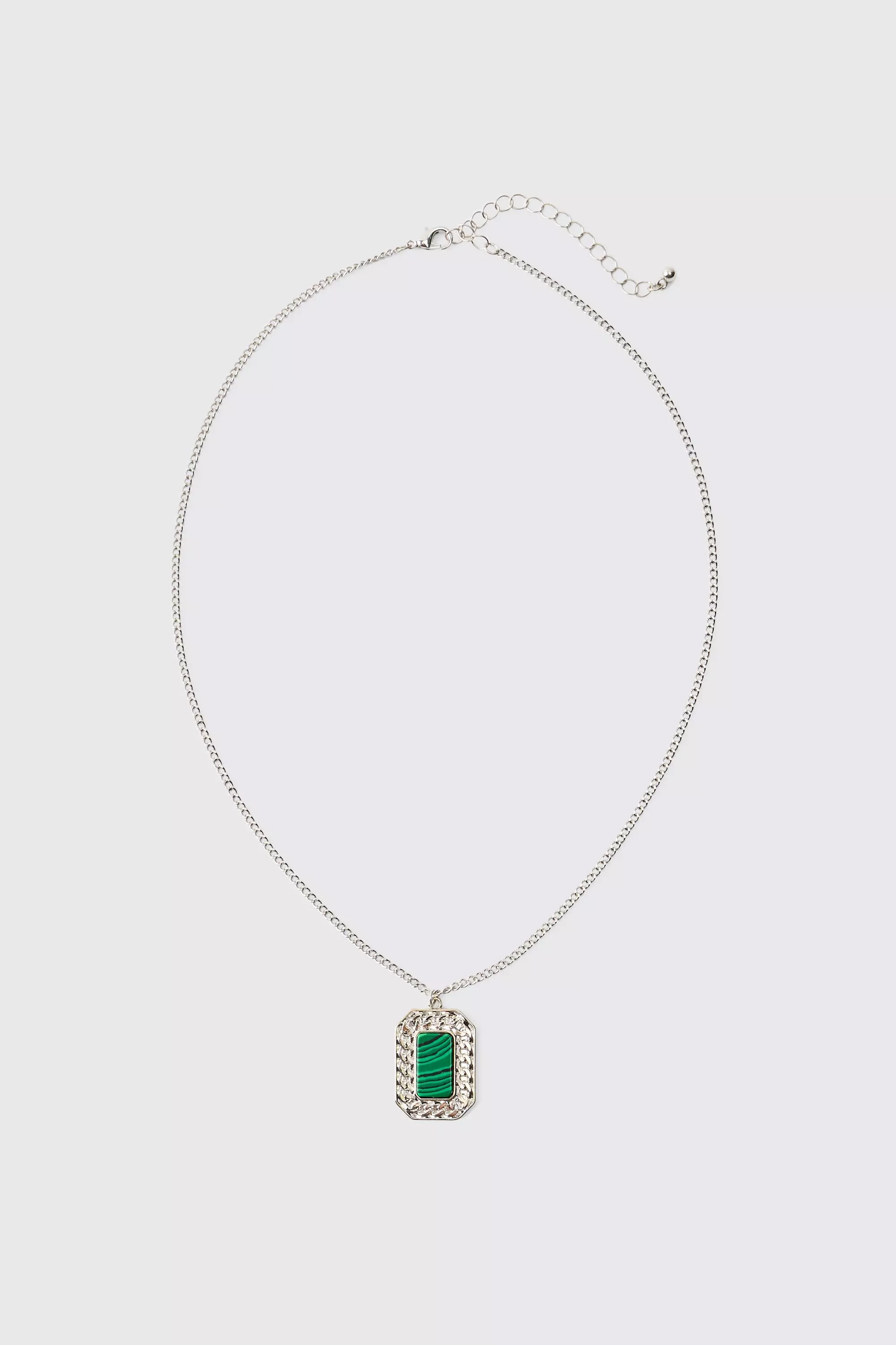 Collana Con Pendente A Forma Di Gemma, Silver immagine alternativa