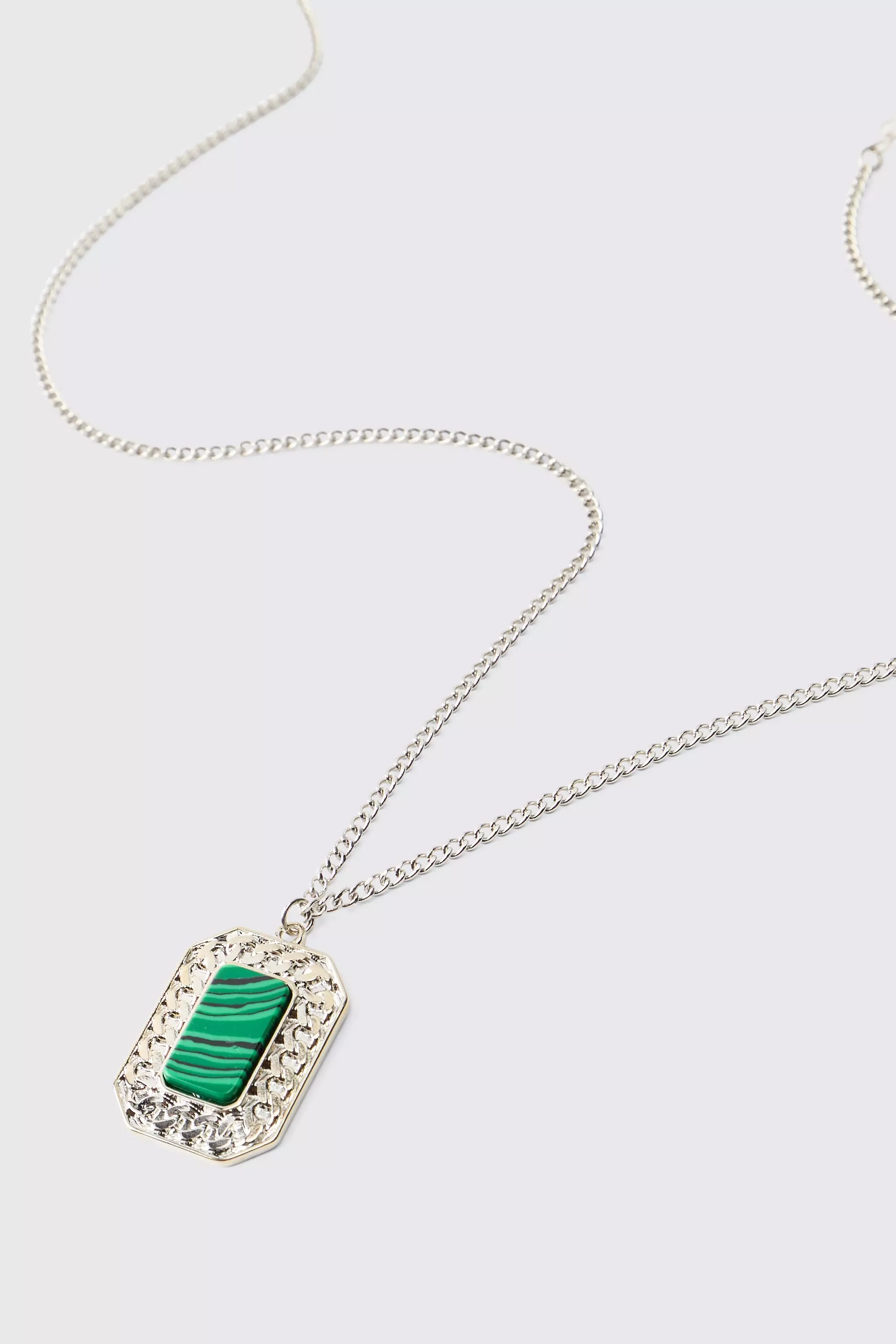 Collana Con Pendente A Forma Di Gemma, Silver immagine alternativa